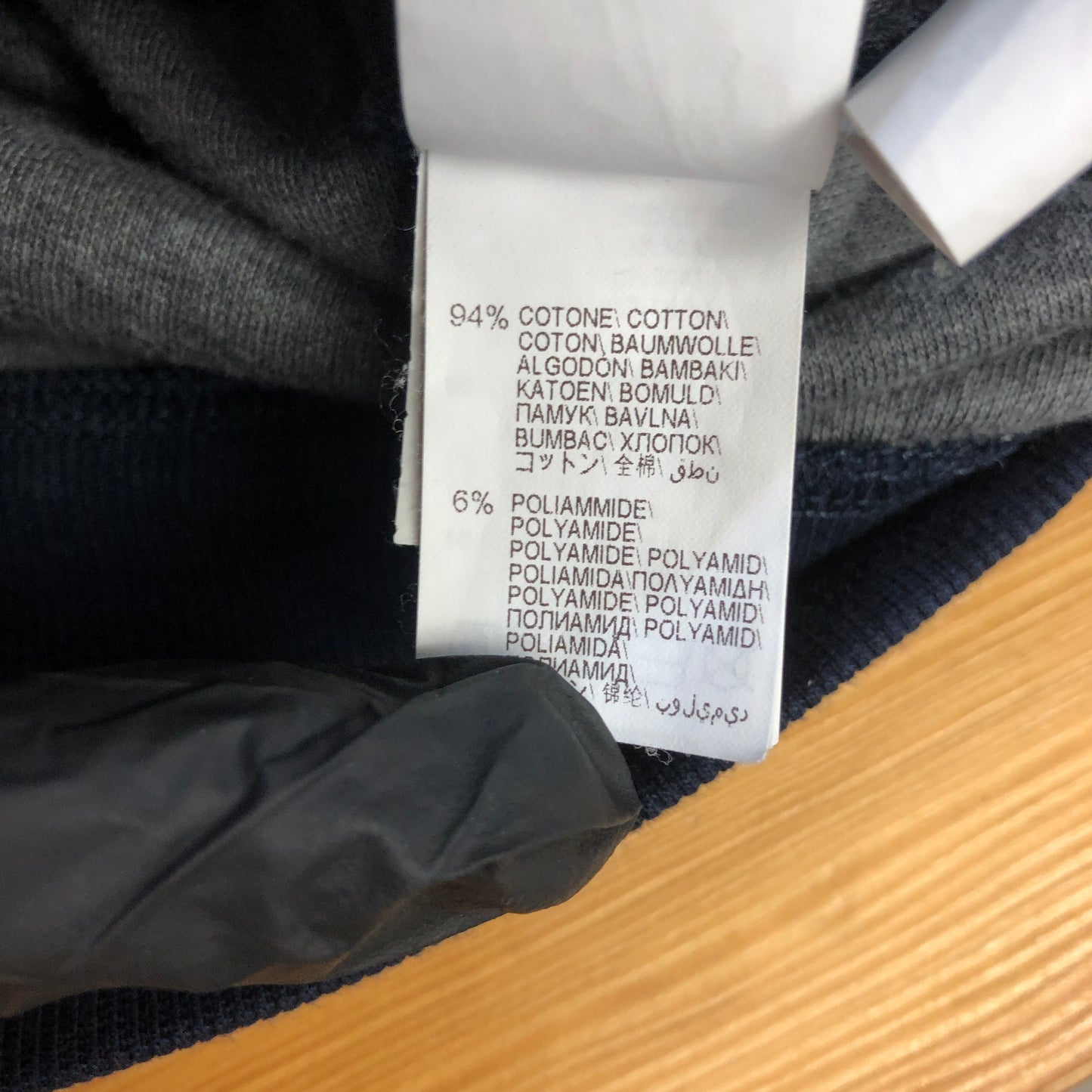 Brunello Cucinelli Grey & Navy Color-Block Zip-Up Hoodie Size S