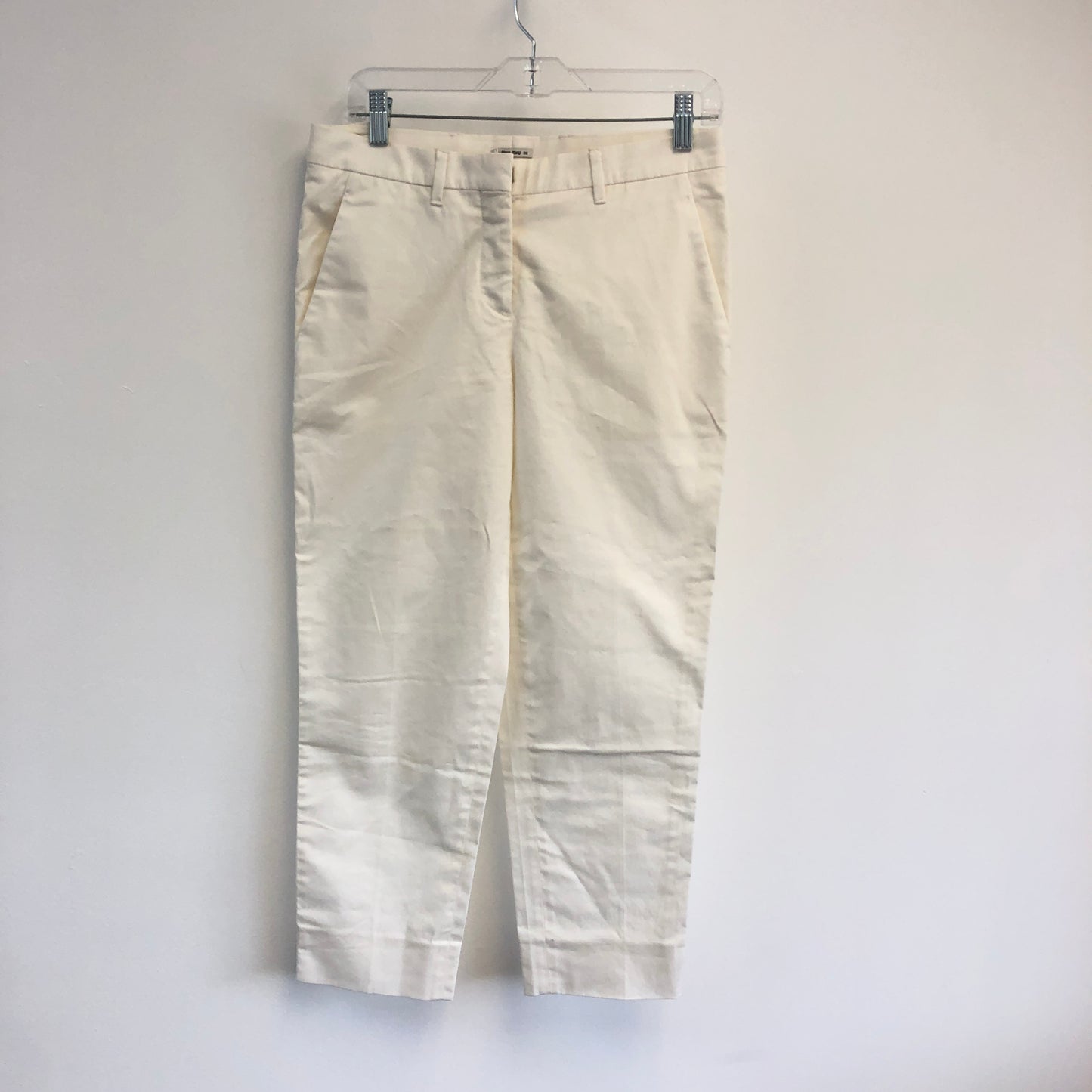 Miu Miu White Cotton-Blend Cropped Trousers Size 38