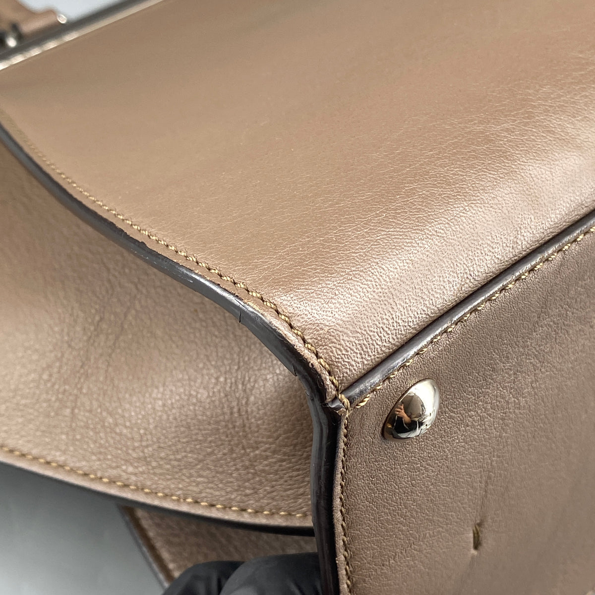 Fendi 2Jours Tote Bag Brown Leather
