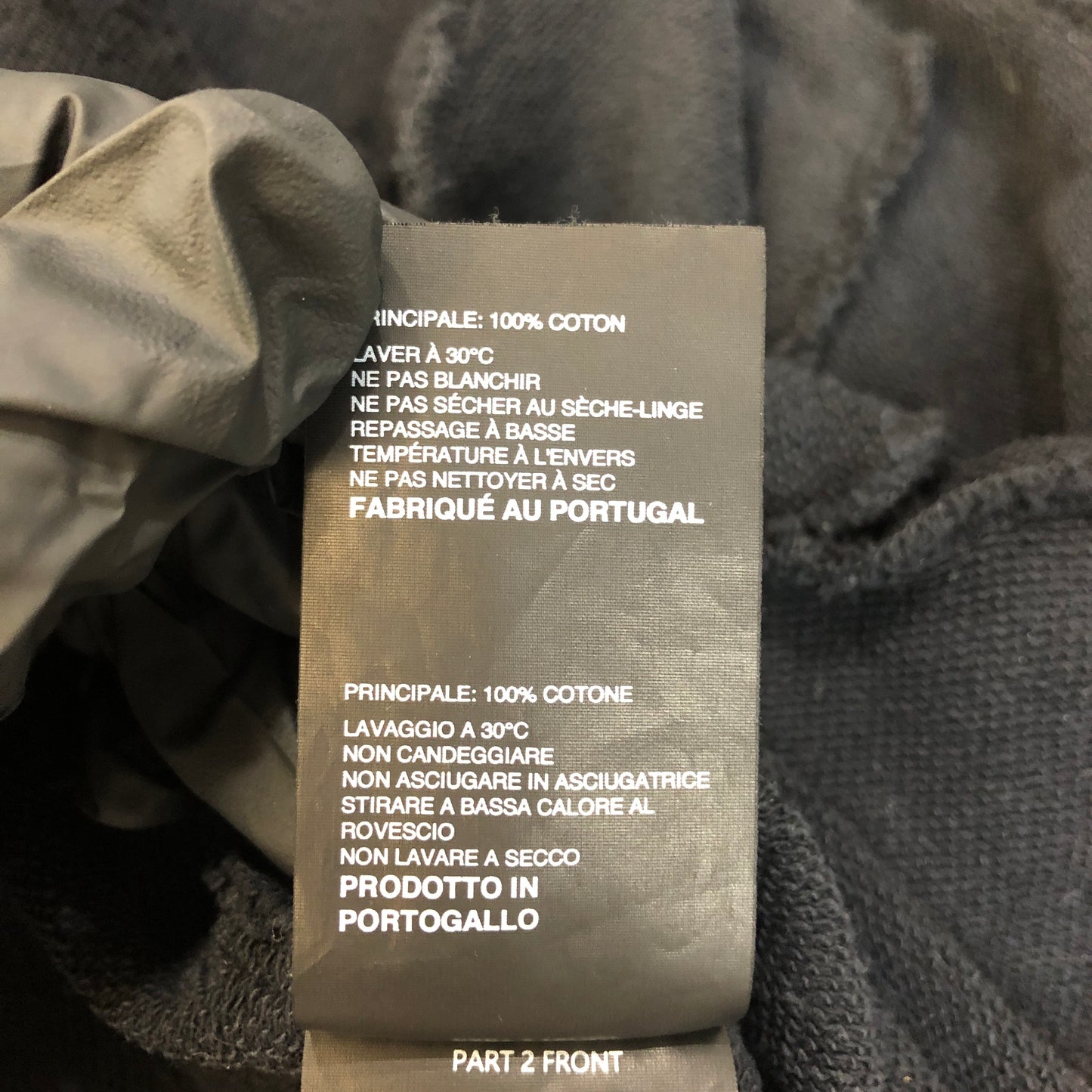 Martine Rose Logo Half-Zip Cropped Hoodie S Black