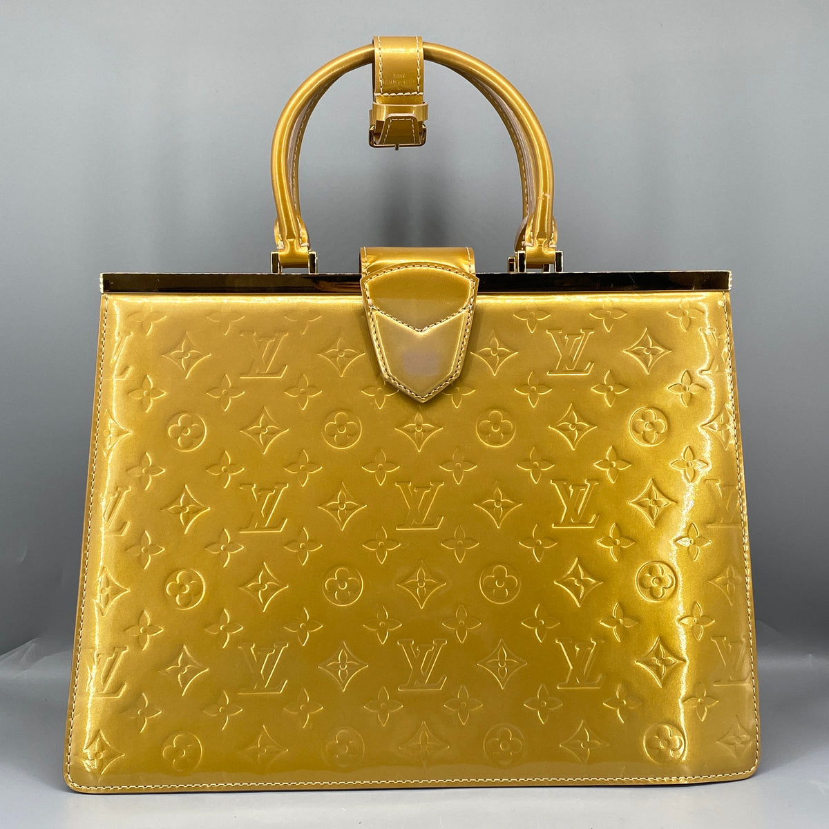 Louis Vuitton Monogram Vernis Deesse Gold Handbag