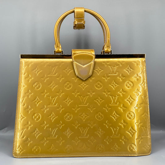 Louis Vuitton Monogram Vernis Deesse Gold Handbag