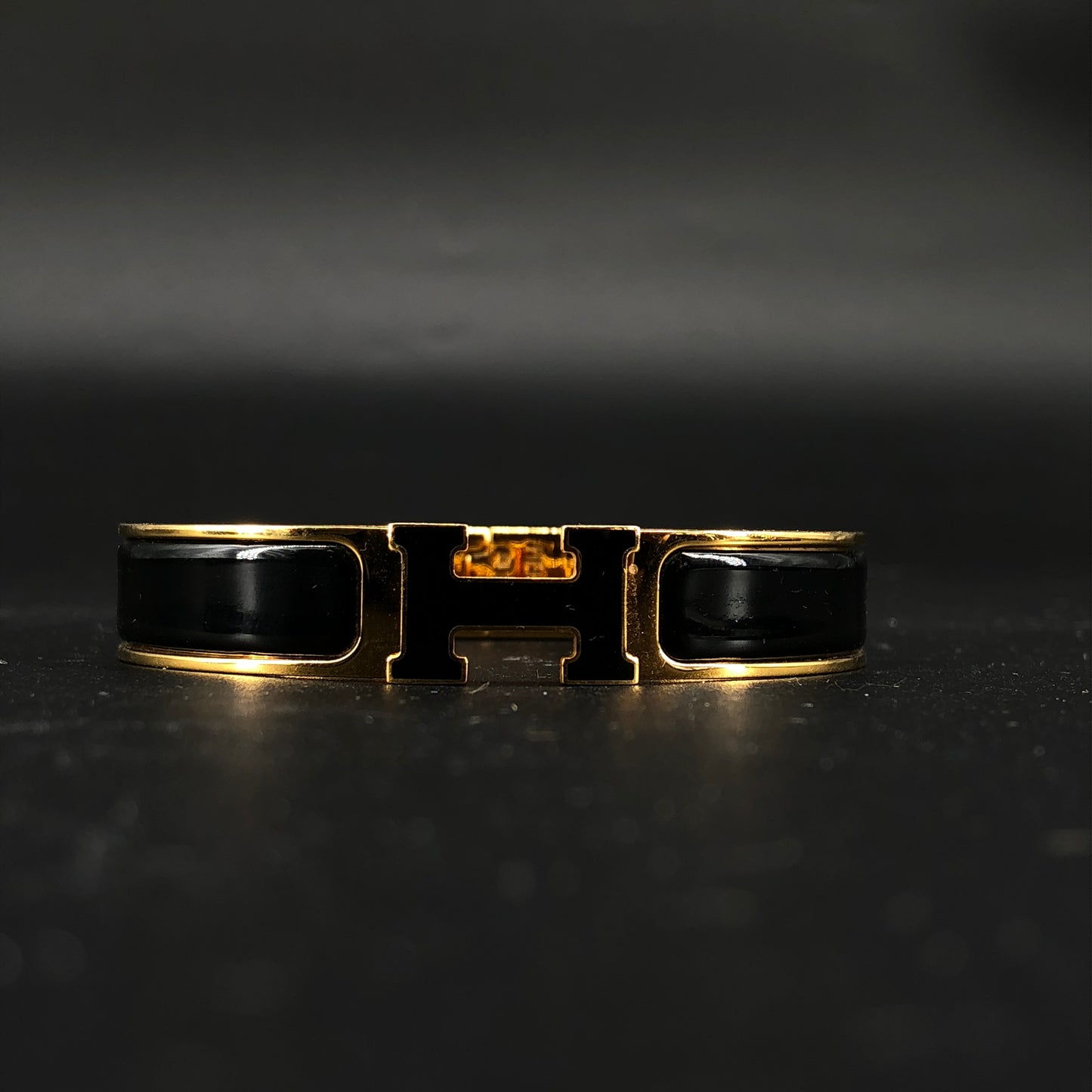 Hermes Clic H Bracelet 17 cm Black