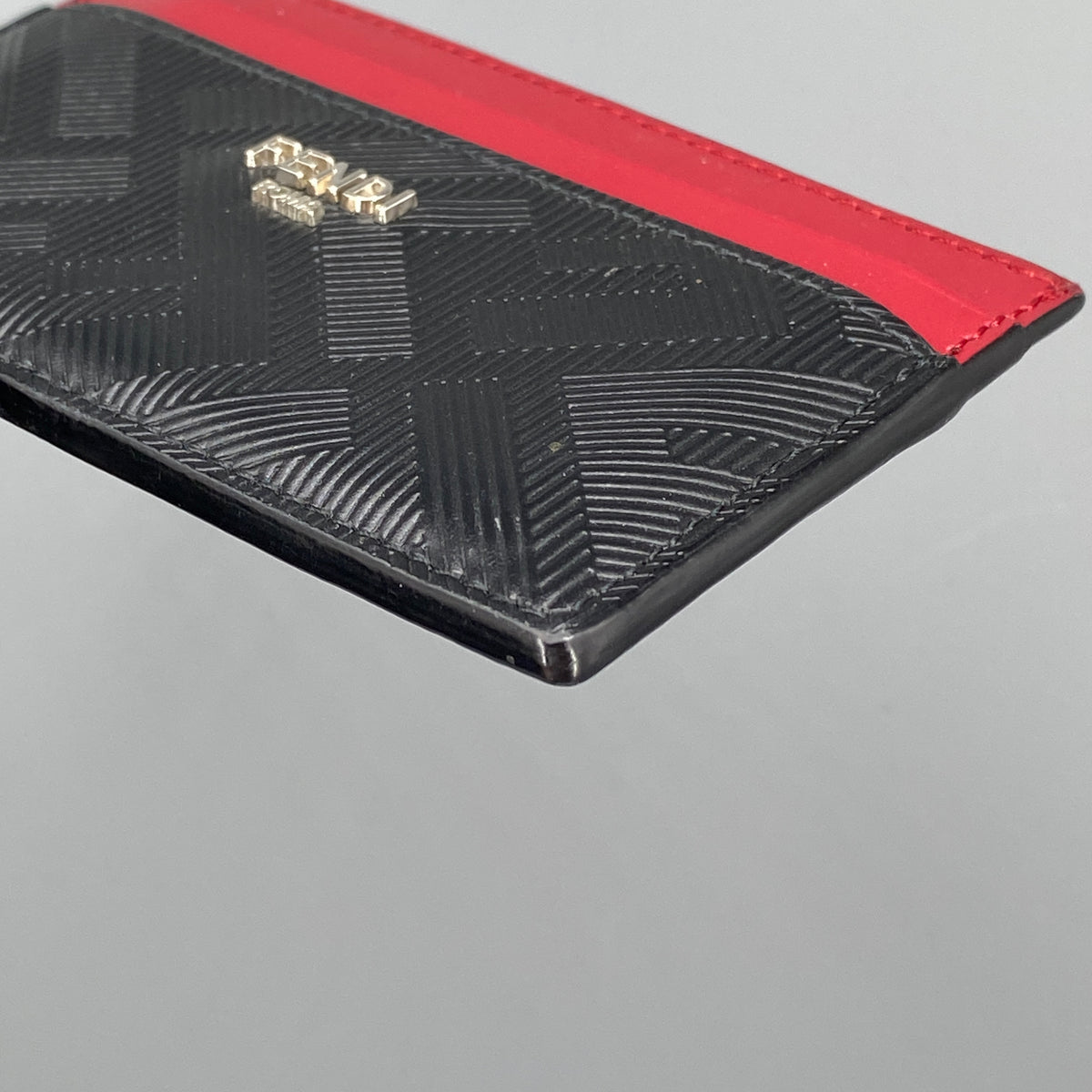 Fendi Black FF Diagonal Canvas Card Holder