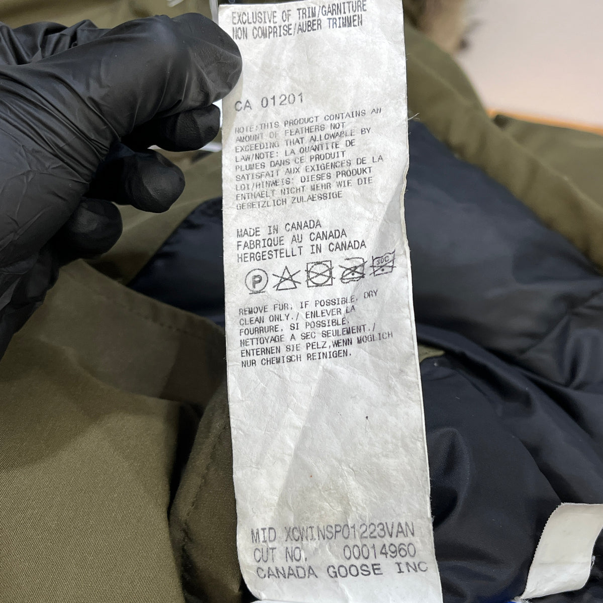 Canada Goose Olive Fur Trim Long Parka Size XS