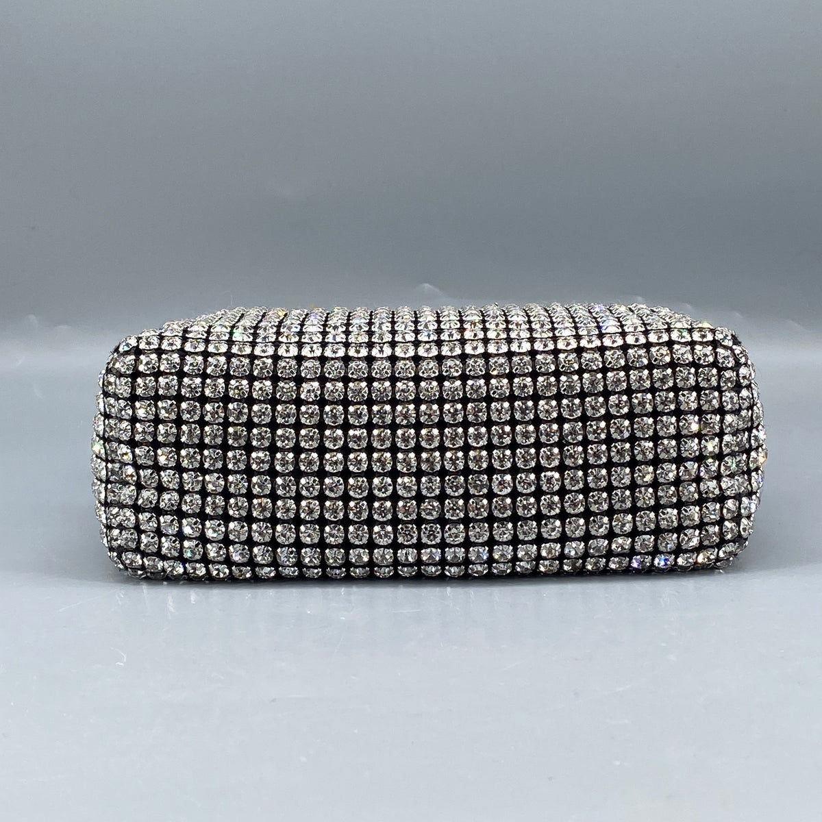 Alexander Wang Mesh Crystal Rhinestone Mini Heiress Pouch Black Silver