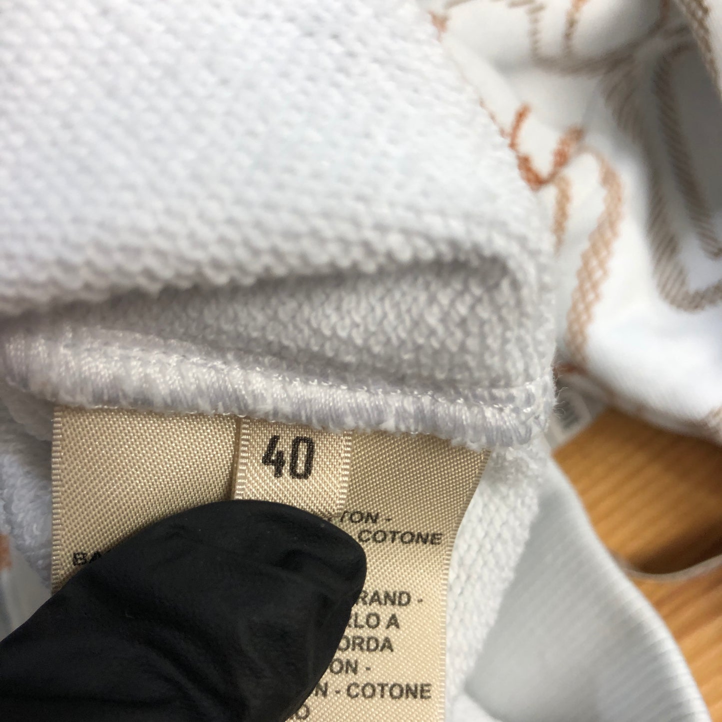 Hermes White/Orange Chain Print Sweatshirt Size 40