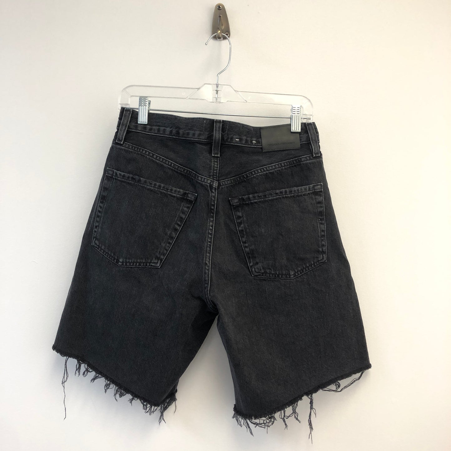 Citizens of Humanity High-Waisted Denim Shorts 26 Black