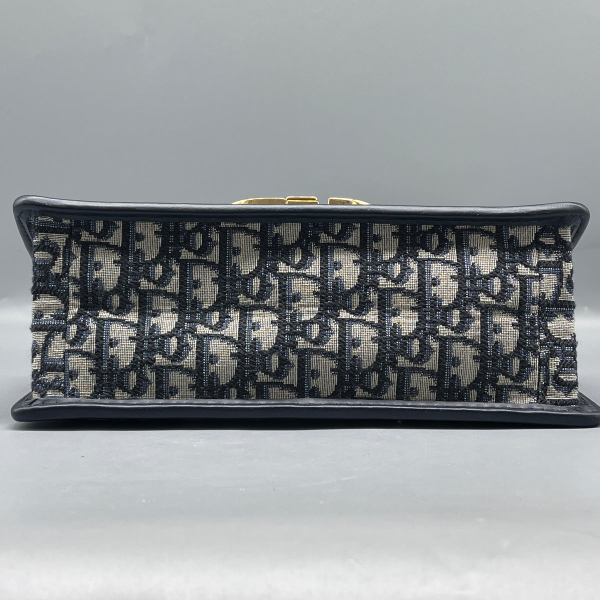 Christian Dior Navy Blue Oblique Jacquard 30 Montaigne Shoulder Bag