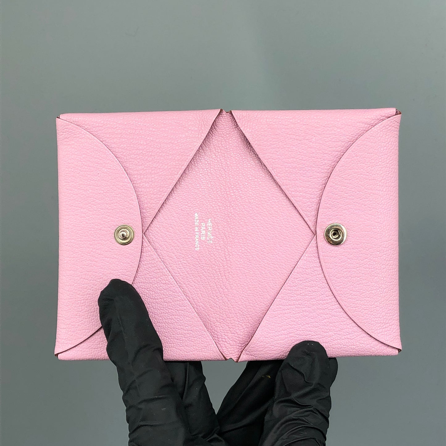 Hermes 2022 Calvi Card Holder Pink