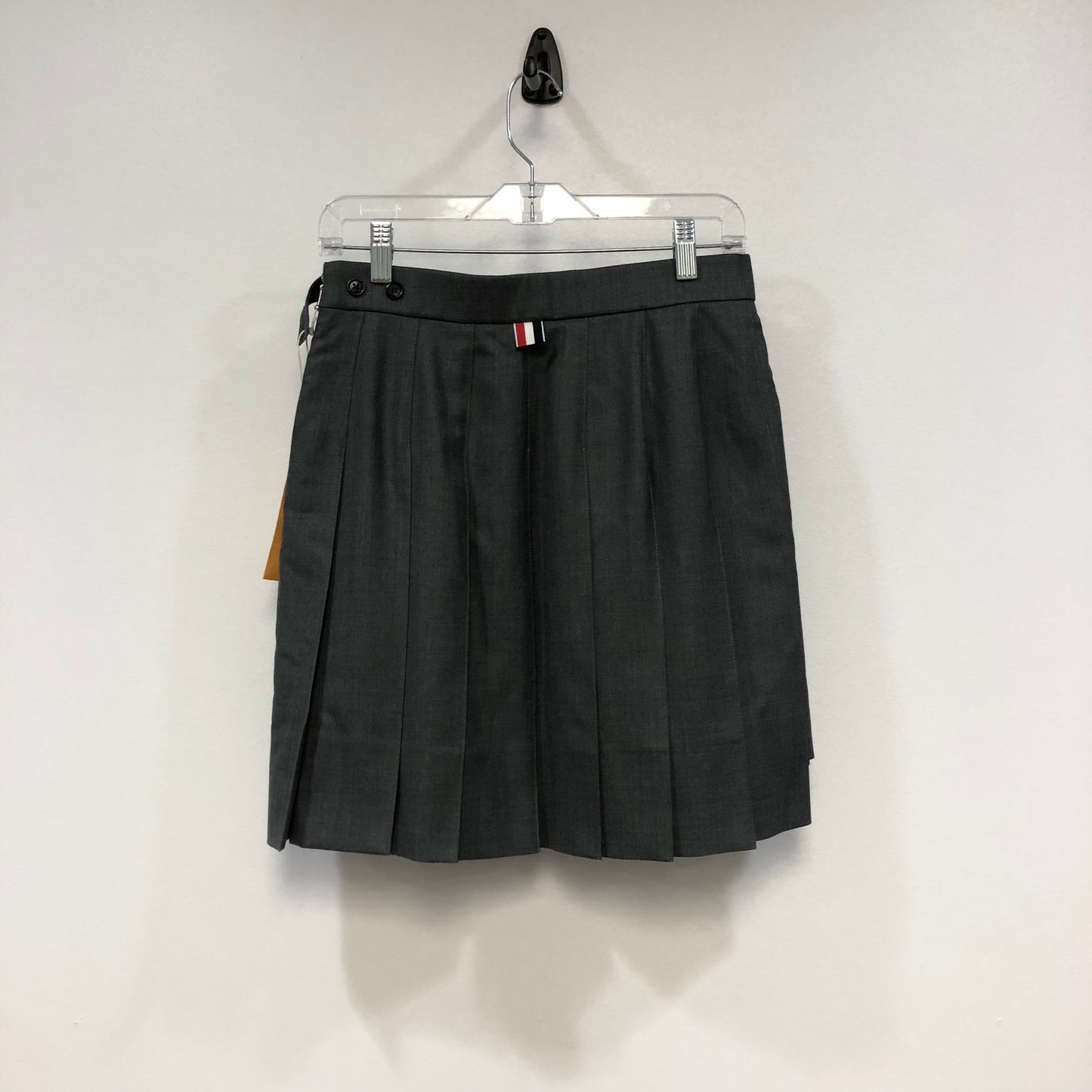 Thom Browne Grey Wool Pleated Skirt Size 40