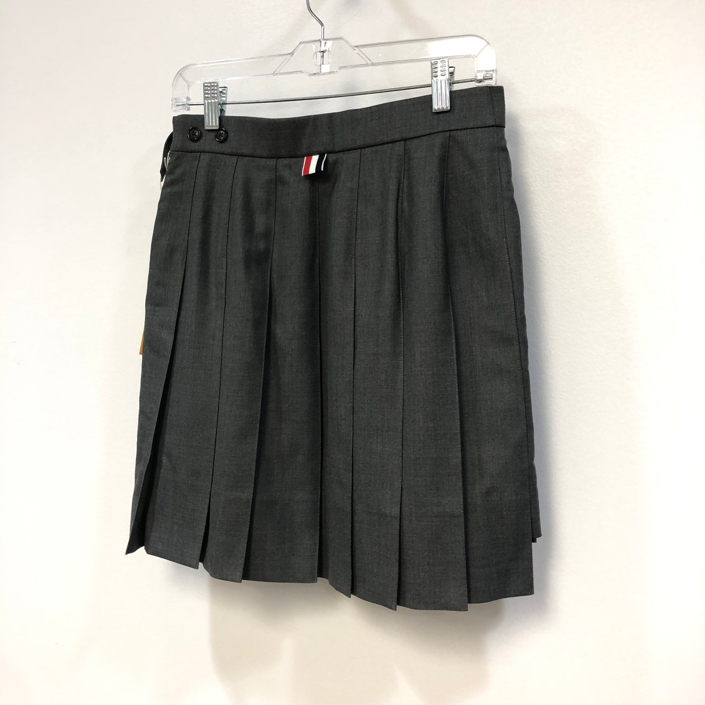 Thom Browne Grey Wool Pleated Skirt Size 40