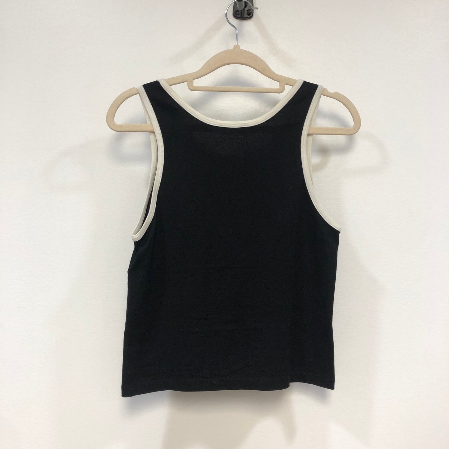 Celine Black Cotton Jersey “Celine 16 Paris” Tank Top