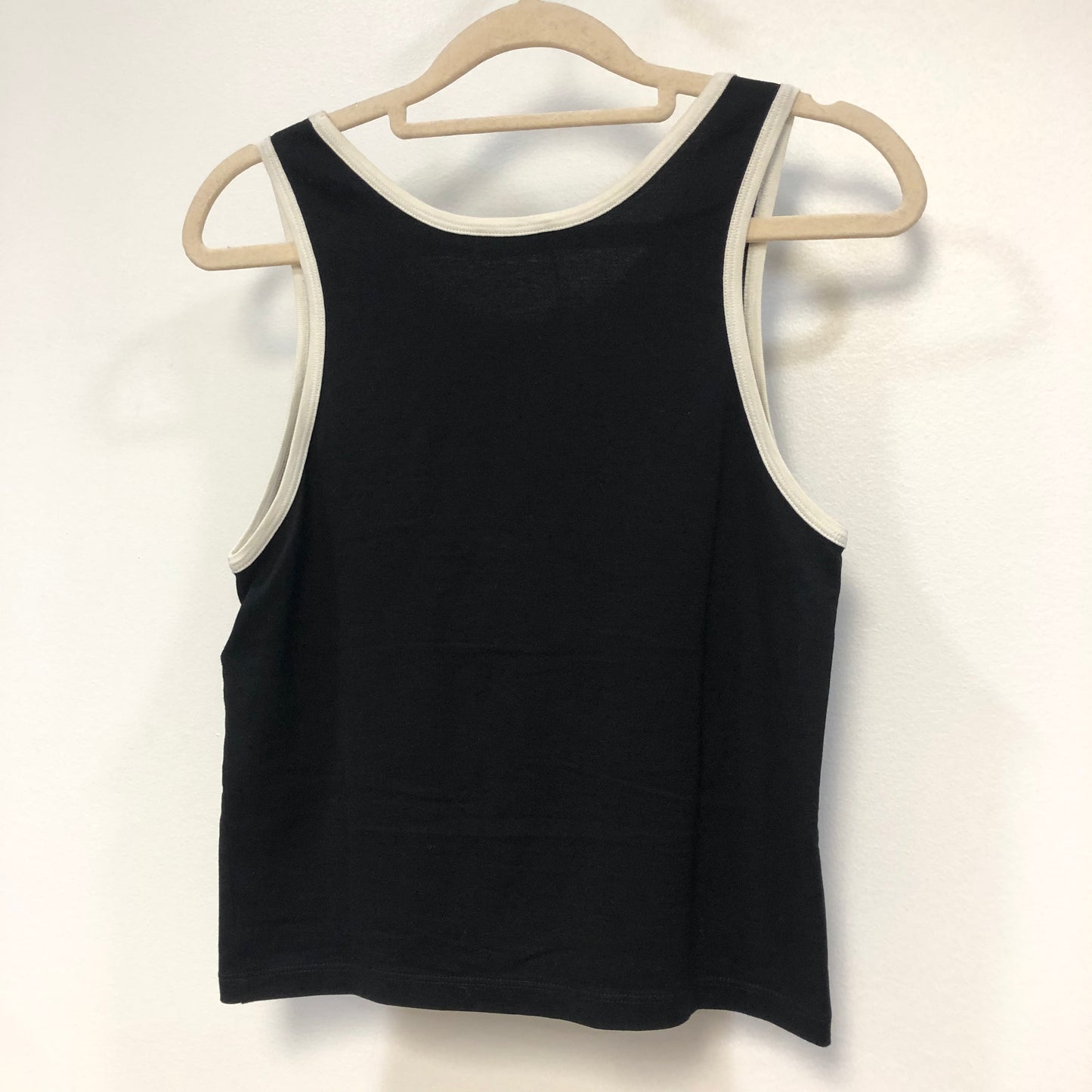 Celine Black Cotton Jersey “Celine 16 Paris” Tank Top