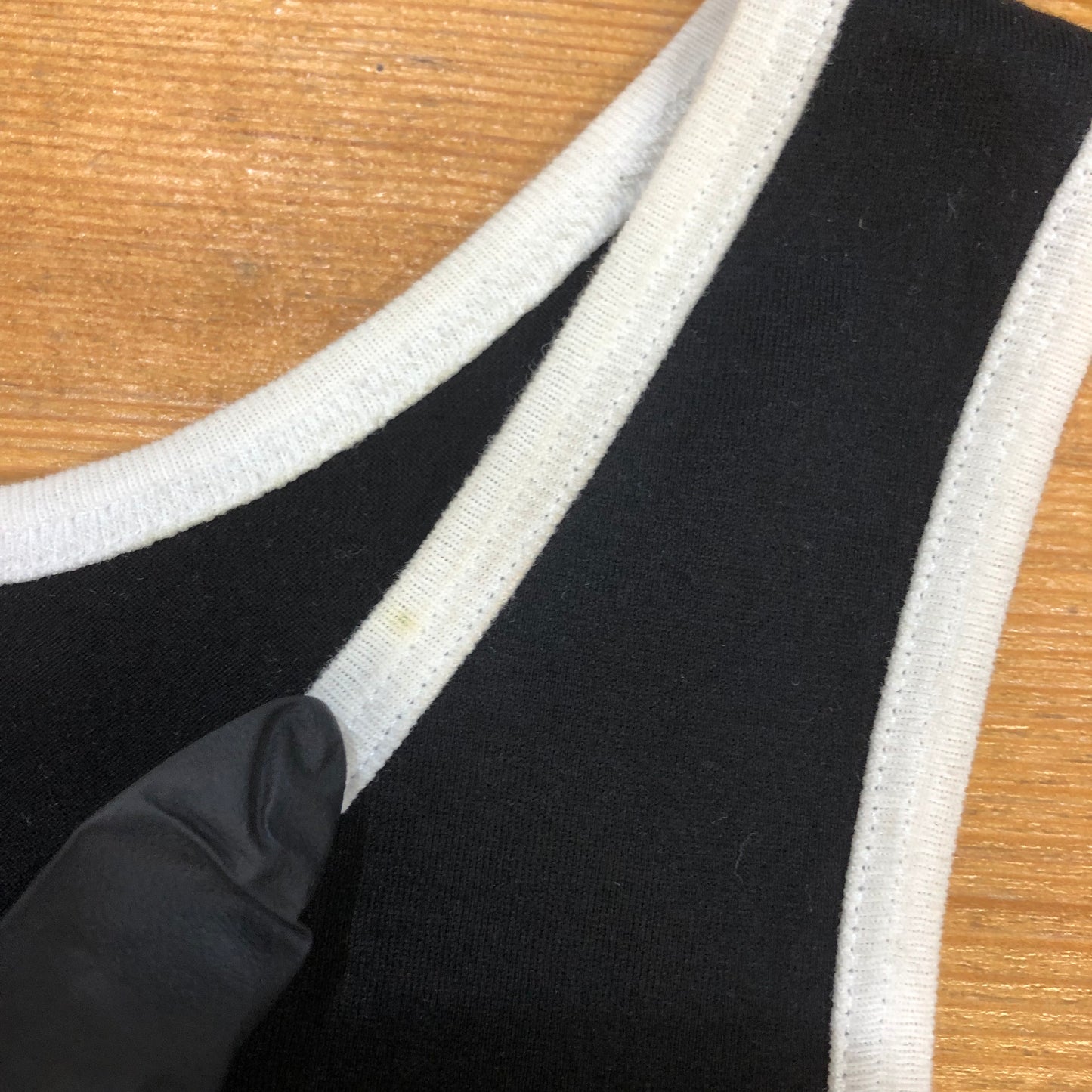 Celine Black Cotton Jersey “Celine 16 Paris” Tank Top
