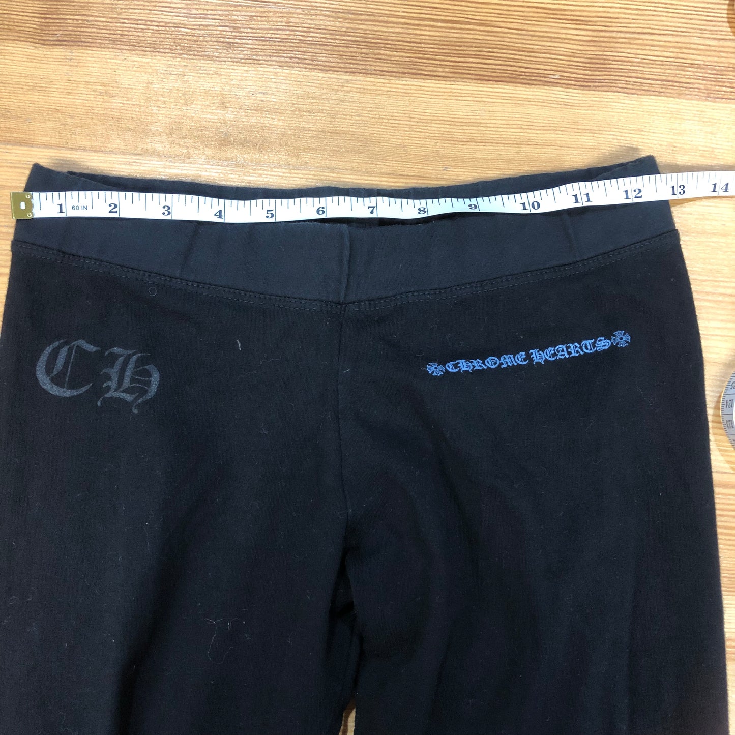 Chrome Hearts Script Logo Sweatpants with Blue Graphic Print