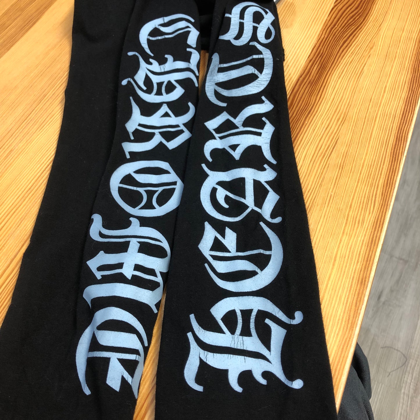 Chrome Hearts Script Logo Sweatpants with Blue Graphic Print