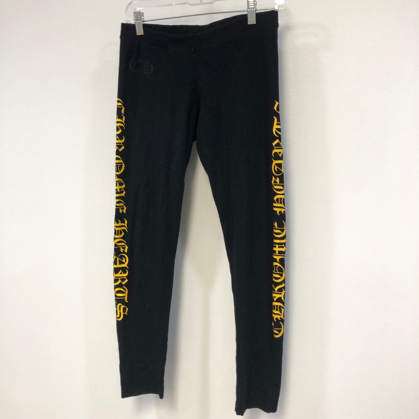 Chrome Hearts Script Logo Sweatpants with Yellow Graphic Print