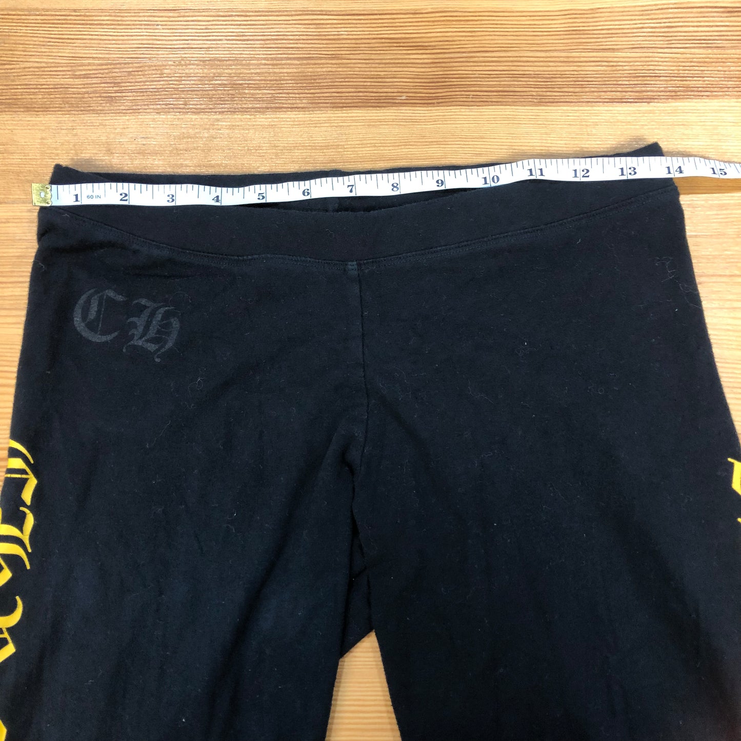 Chrome Hearts Script Logo Sweatpants with Yellow Graphic Print