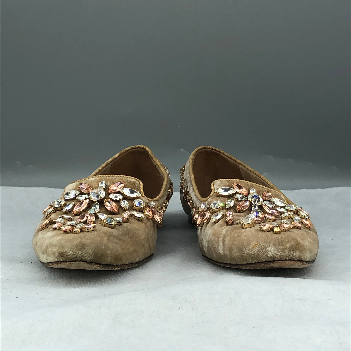 Dolce & Gabbana Embellished Velvet Ballet Flats