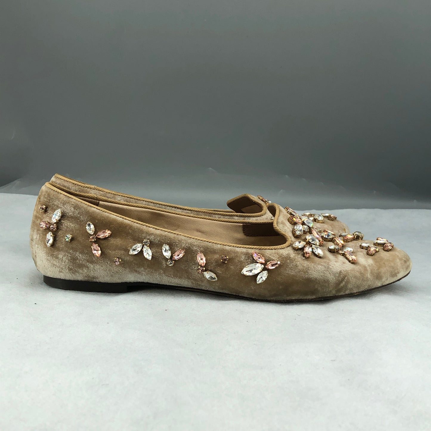 Dolce & Gabbana Embellished Velvet Ballet Flats