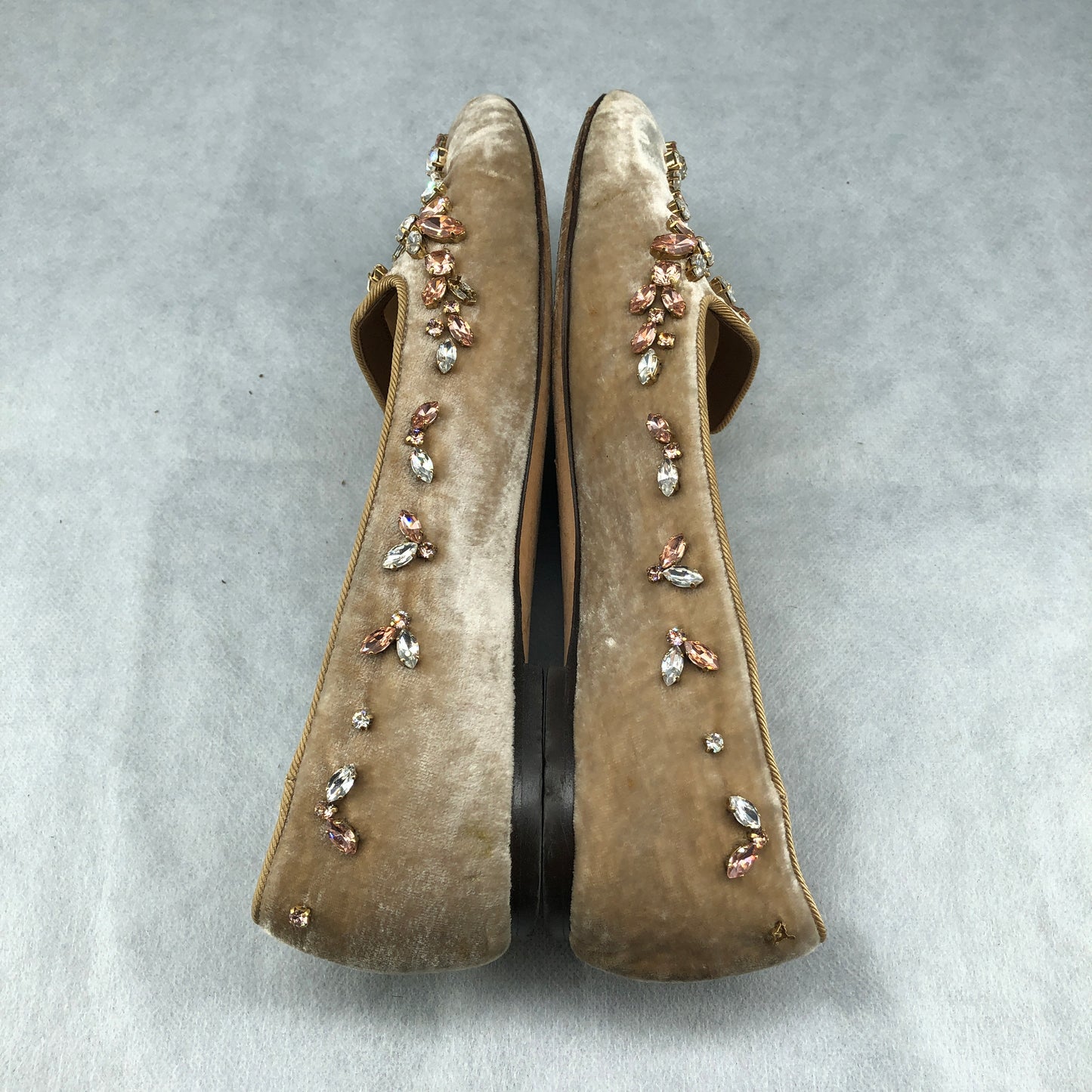 Dolce & Gabbana Embellished Velvet Ballet Flats