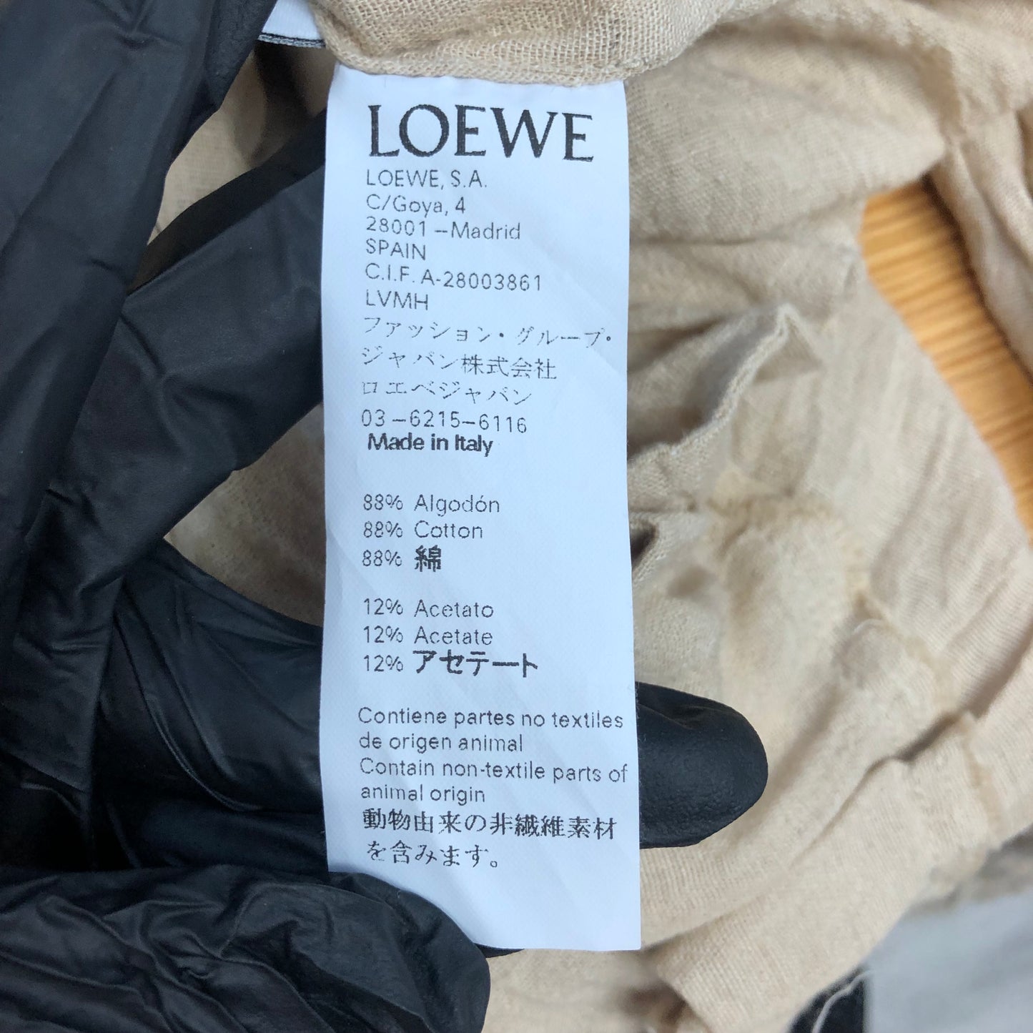 Loewe Tan Linen Shirt Size 38