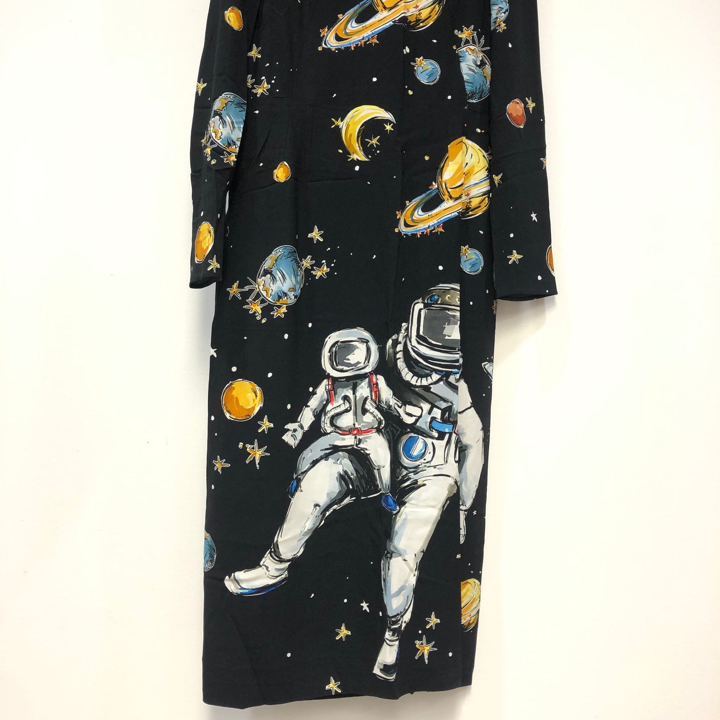 Dolce & Gabbana Black Space Print Dress Size 46