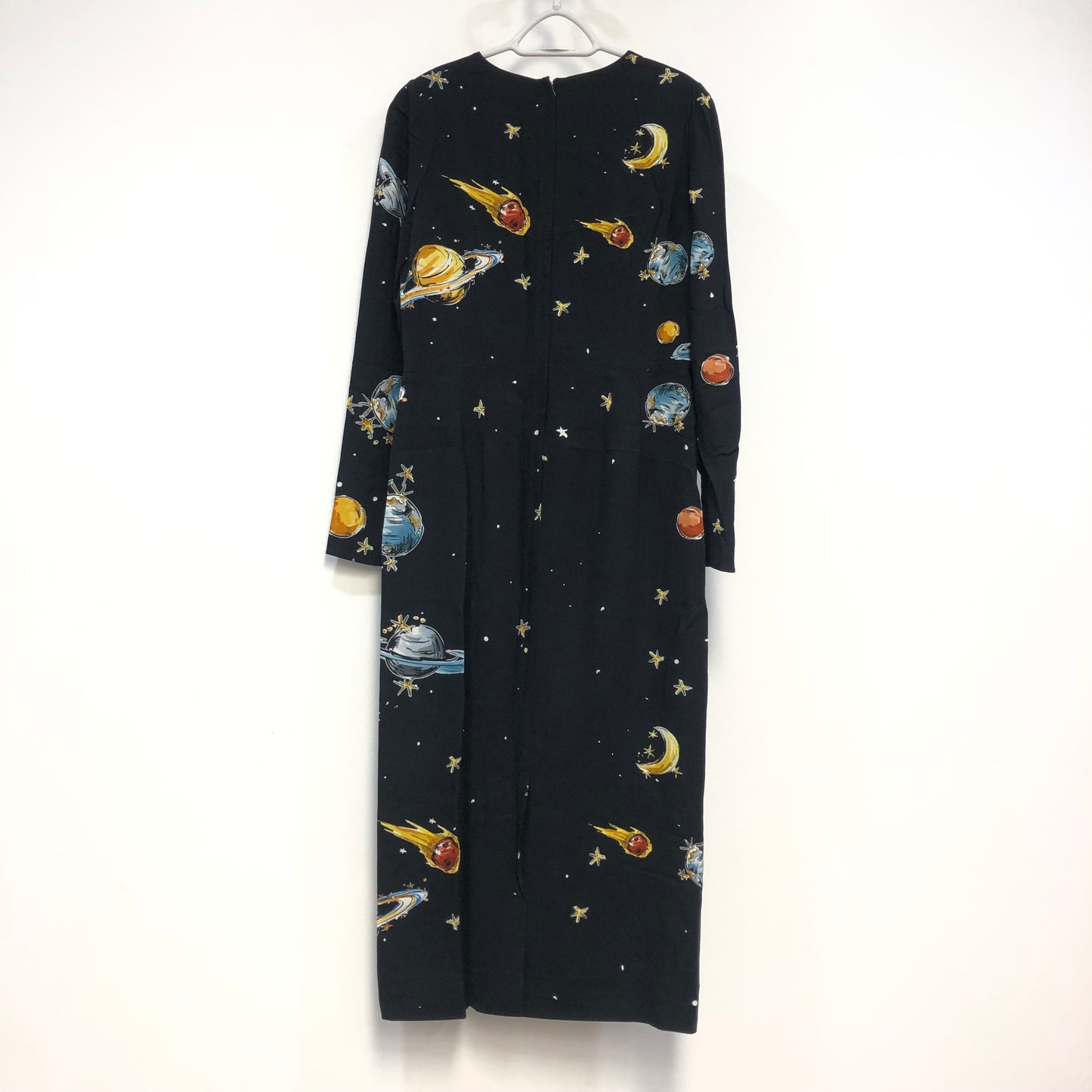Dolce & Gabbana Black Space Print Dress Size 46