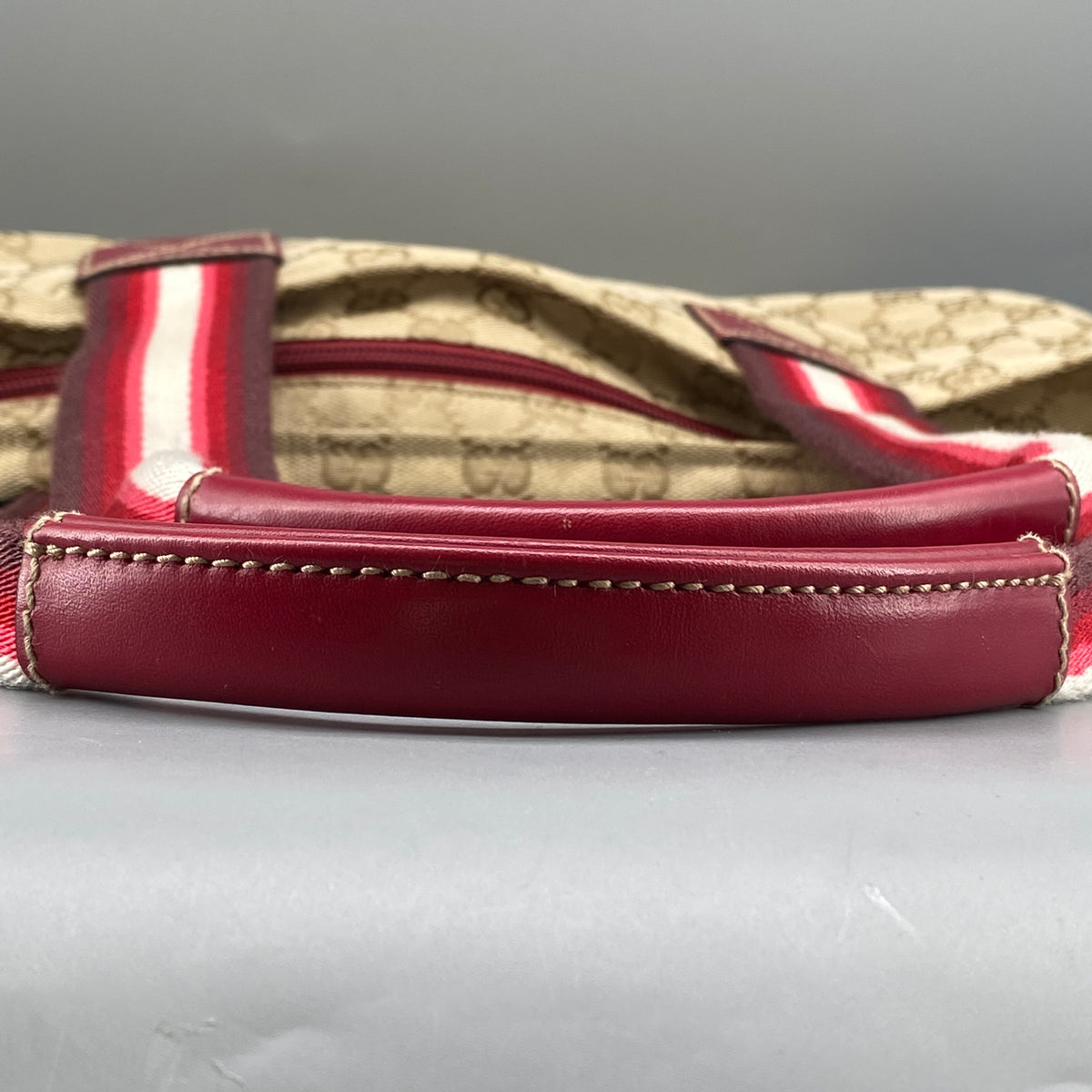 Gucci Beige GG Supreme Canvas  Sherry Line Tote Bag