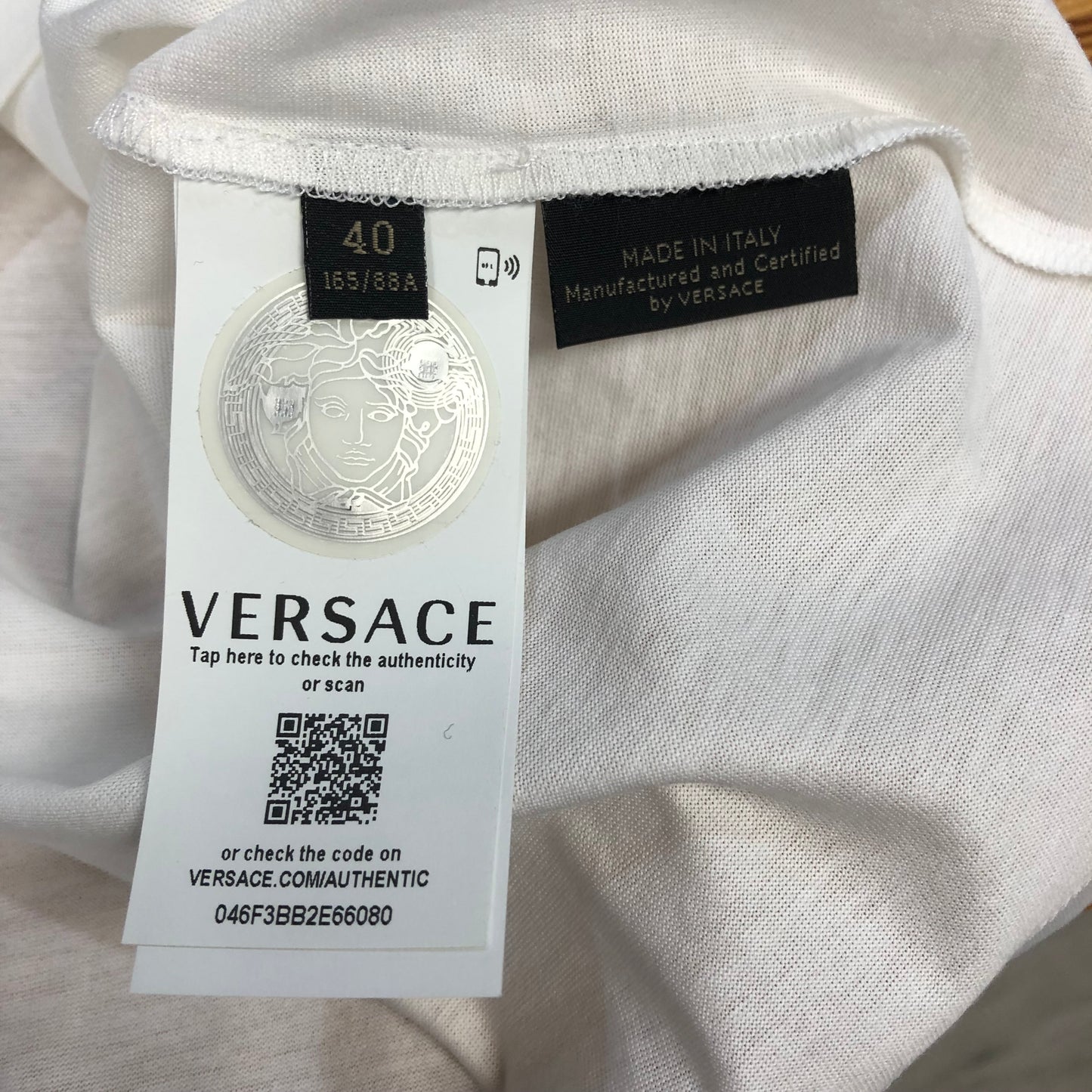 Versace White Logo Print T-Shirt