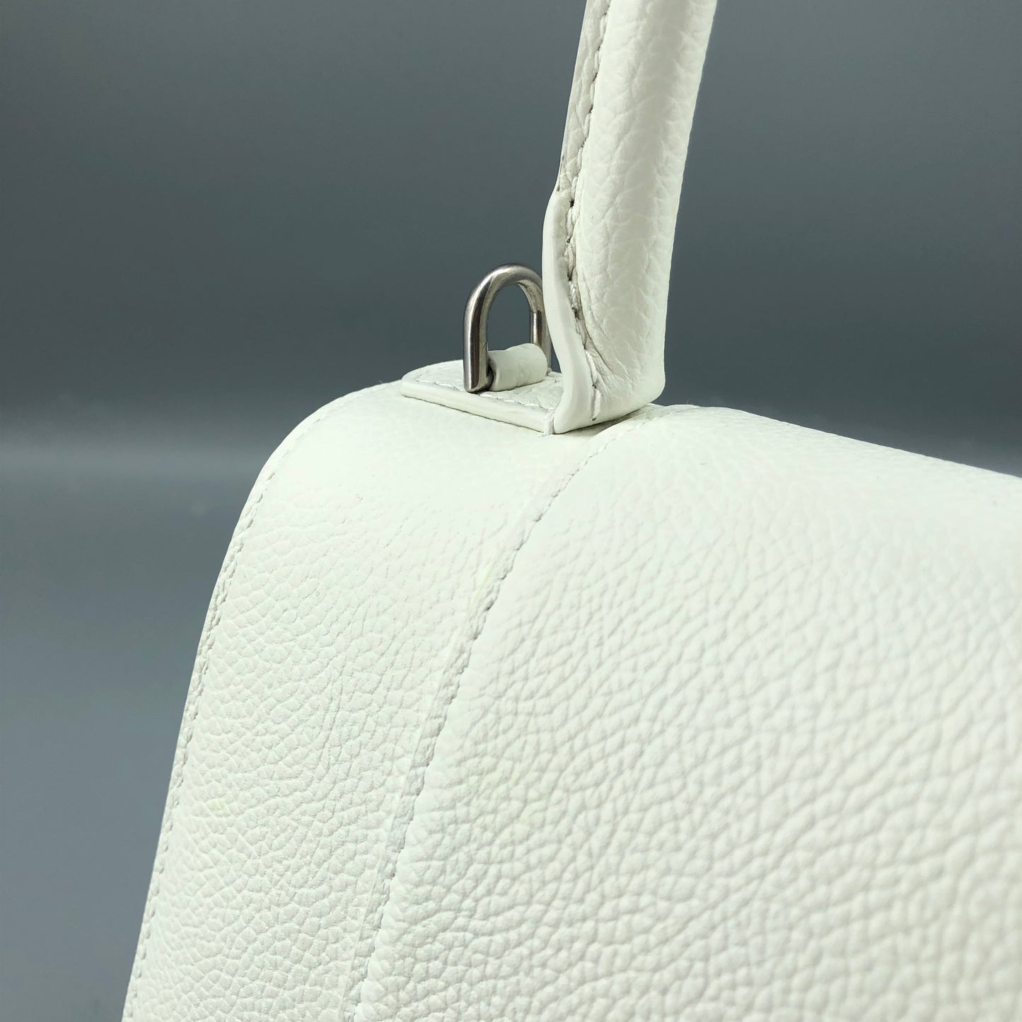 Balenciaga Hourglass Small Top Handle Bag White Smooth Calfskin