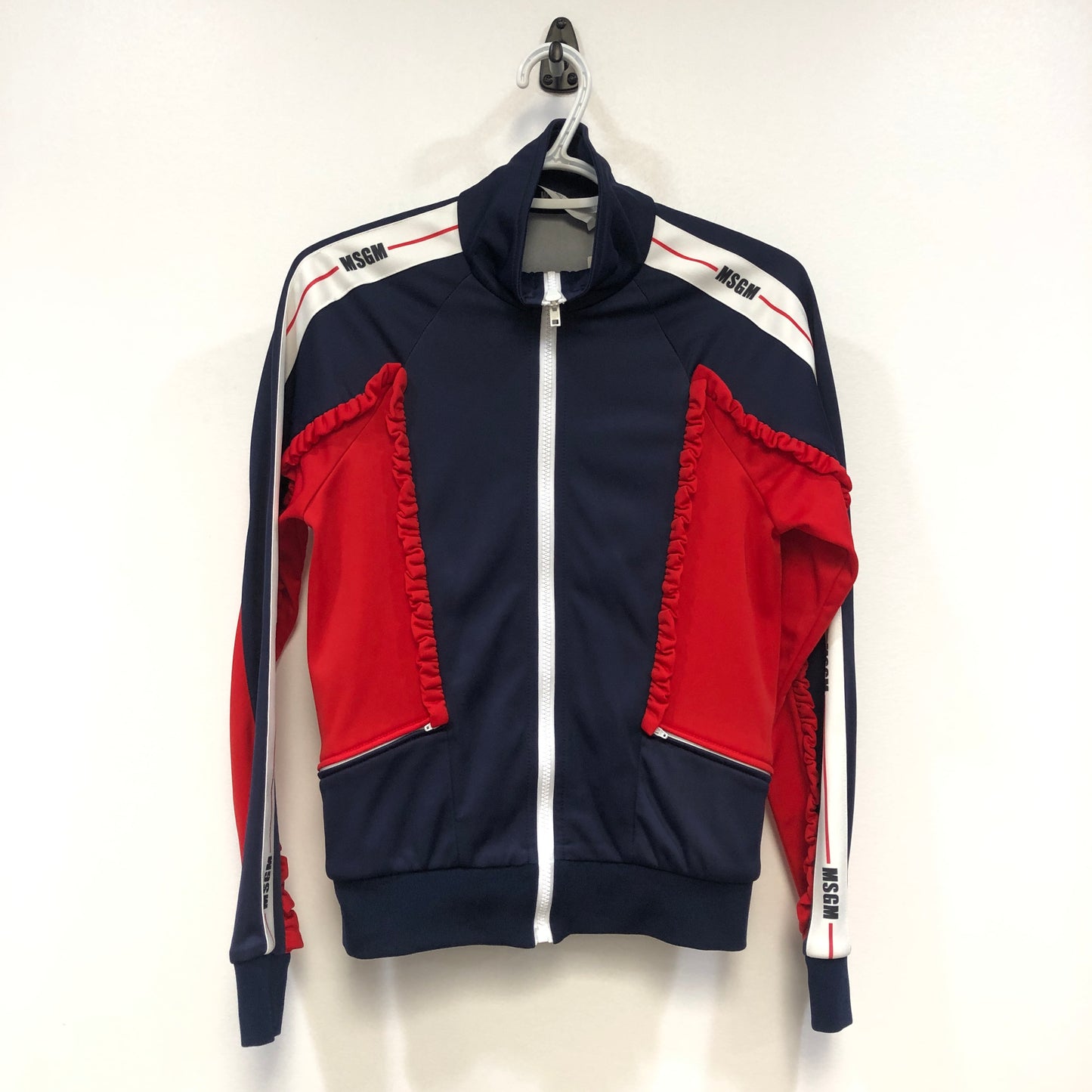 MSGM Navy Blue Colorblock Track Jacket & Pants Set