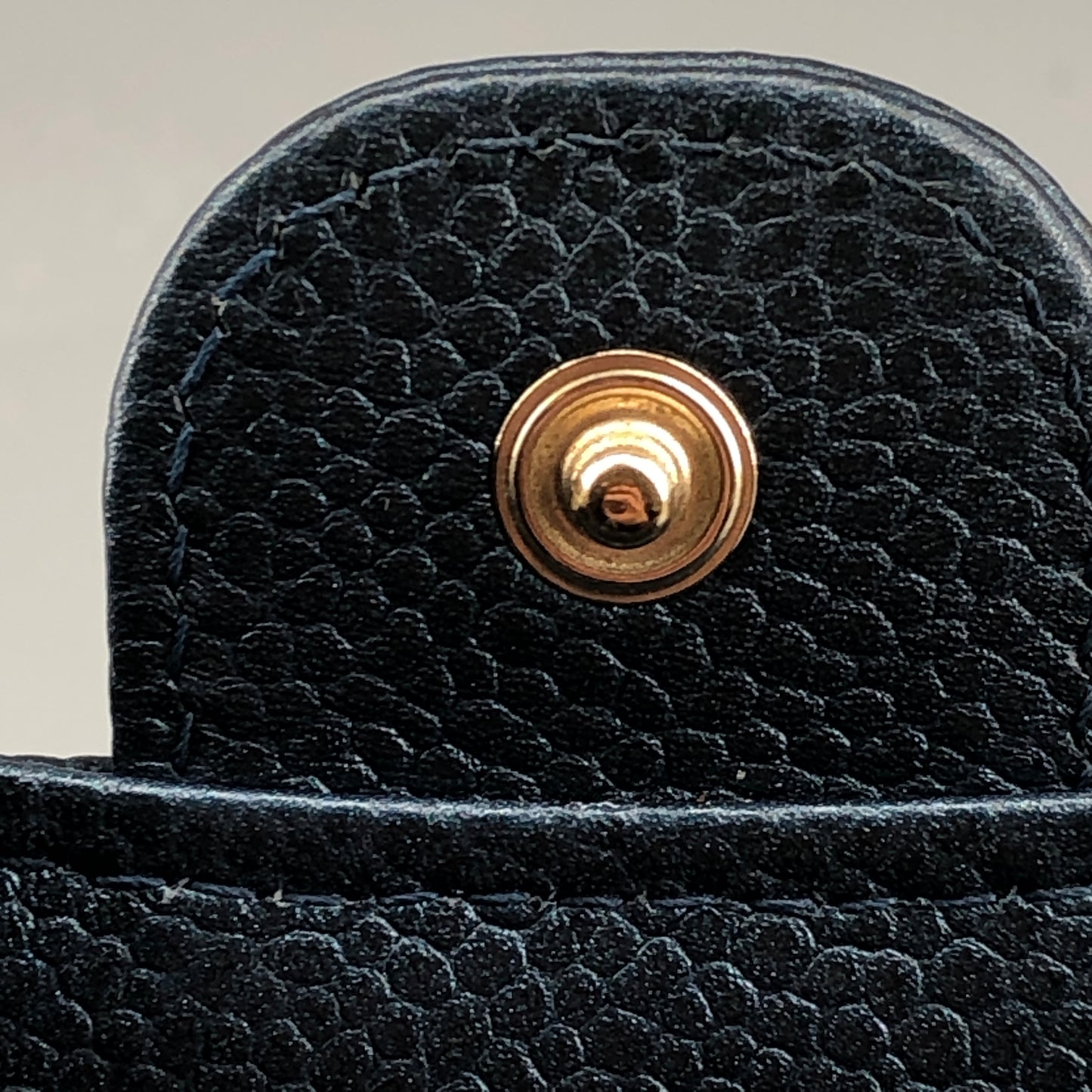 Chanel Classic Flap Blue Caviar Leather Short Wallet