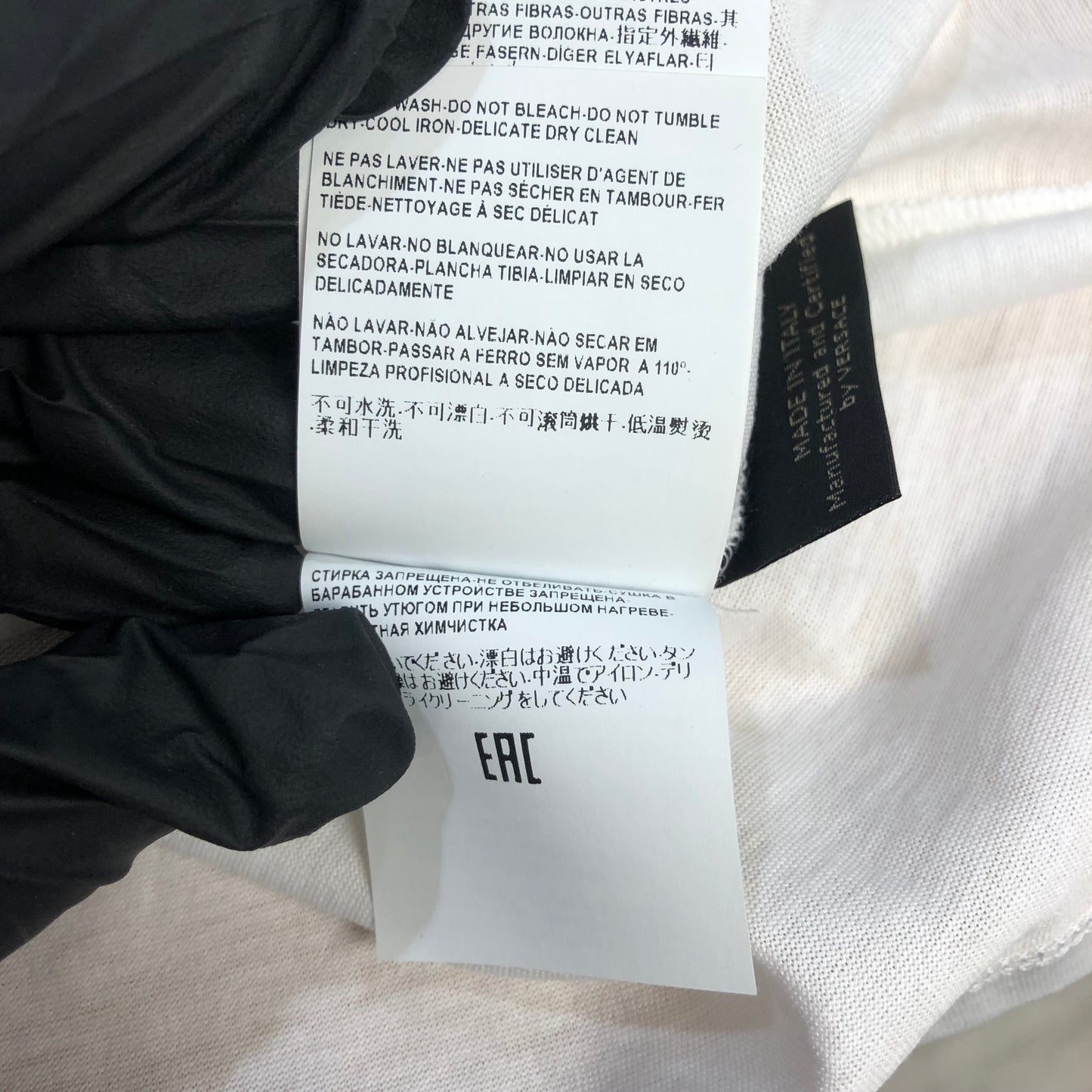 Versace White Logo Print T-Shirt