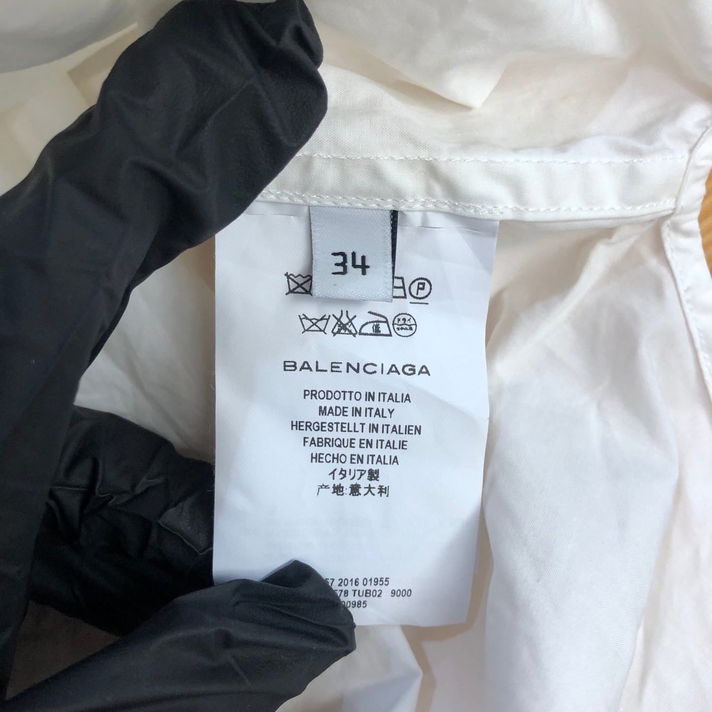 Balenciaga White Oversized Button-Down Shirt Size 34