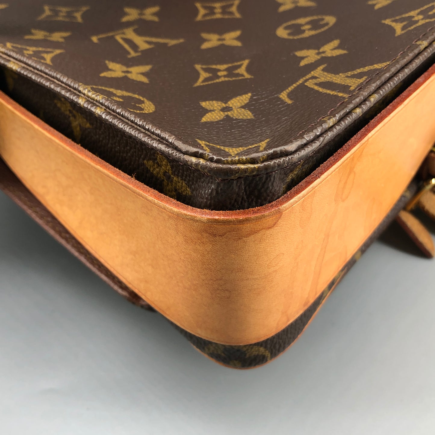 Louis Vuitton Monogram Cartouchiere GM Crossbody Bag Brown