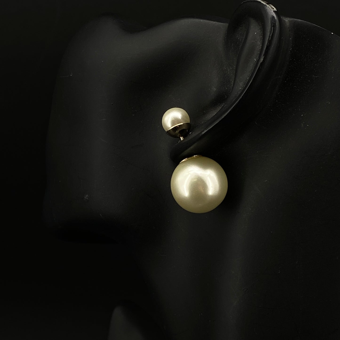 Christian Dior Double Pearl Earrings