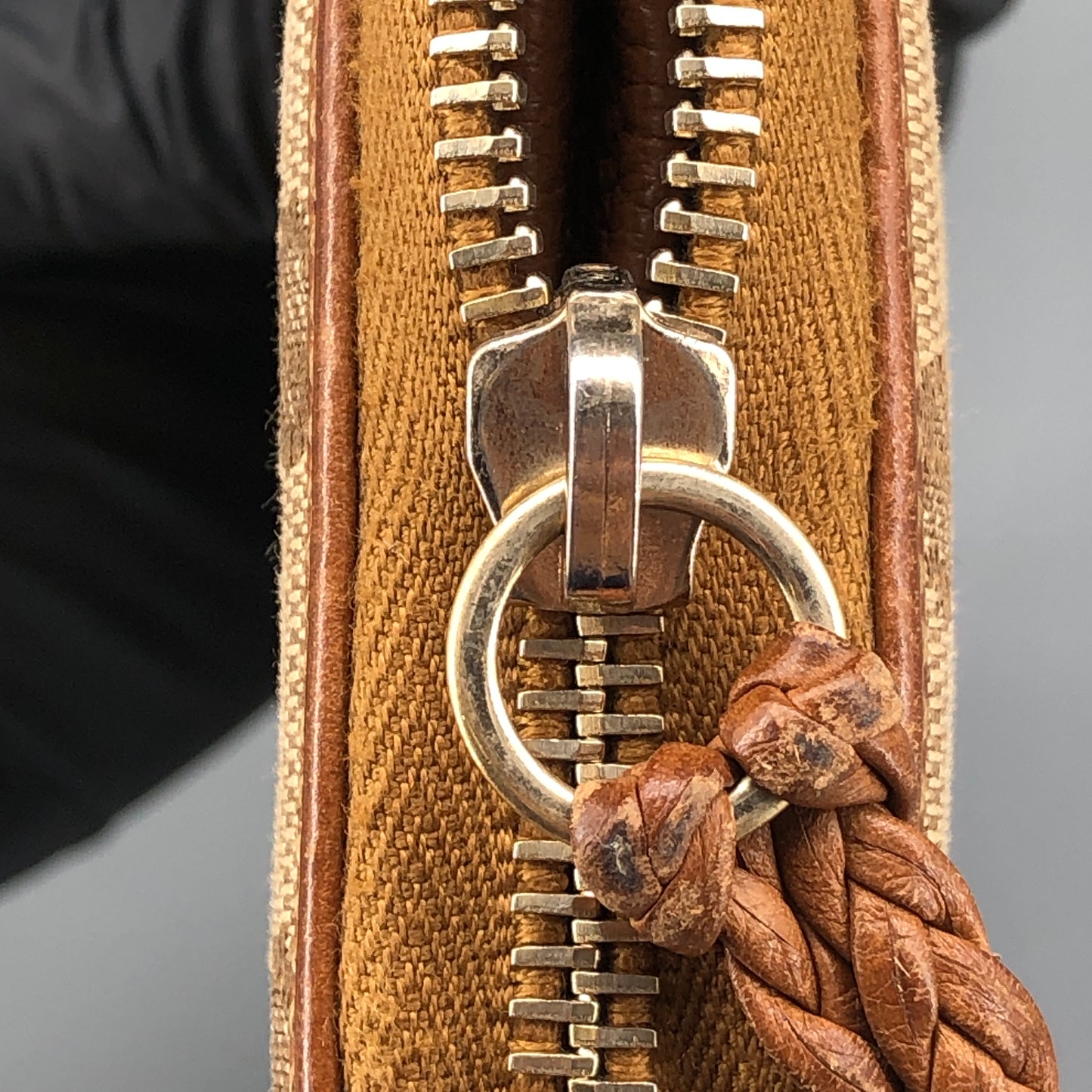 Gucci GG Supreme Zip Around Long Wallet Beige/Caramel