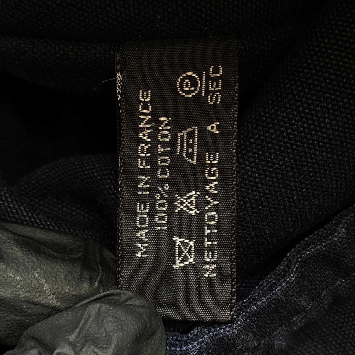 Hermes Fourre Besace Tote Bag Navy Canvas
