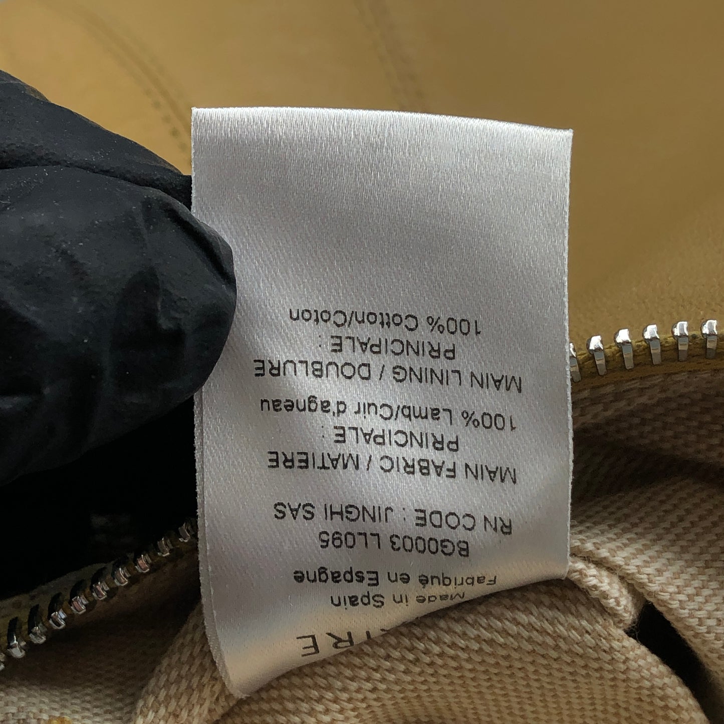 Lemaire Croissant Leather Shoulder Bag  Mustard Yellow