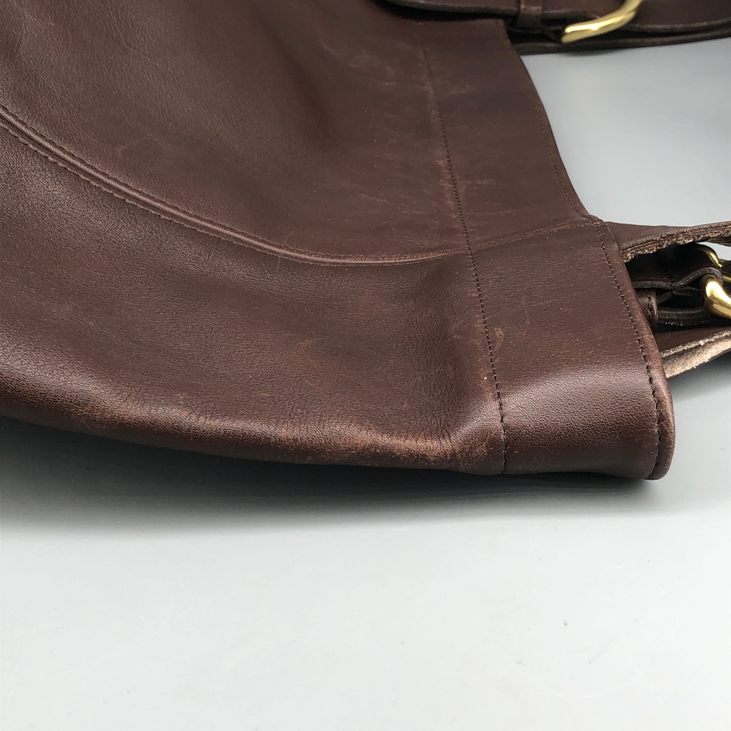 Coach Vintage Leather Tote Bag Dark Brown