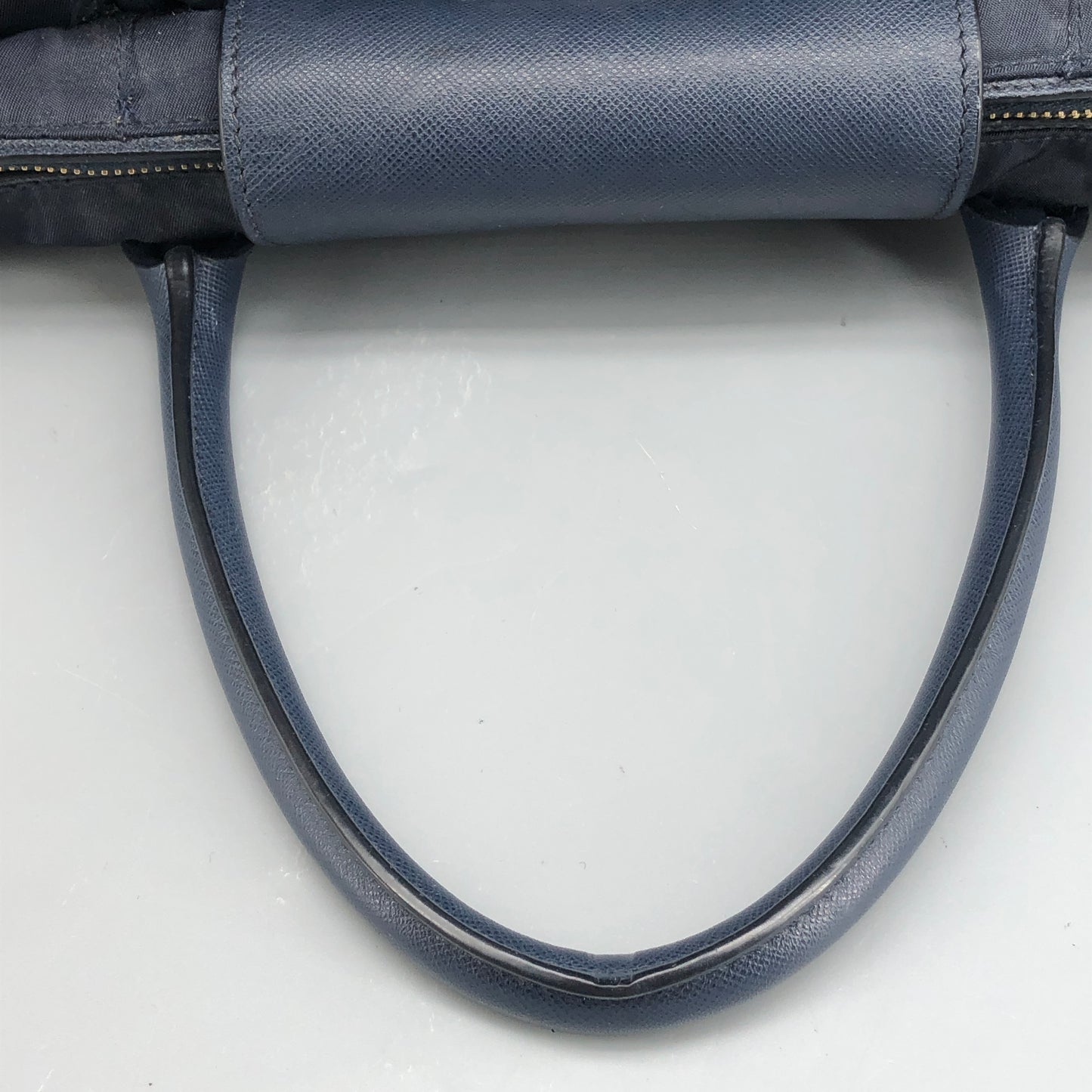 Prada Re-Nylon Tote Handbag Navy Blue