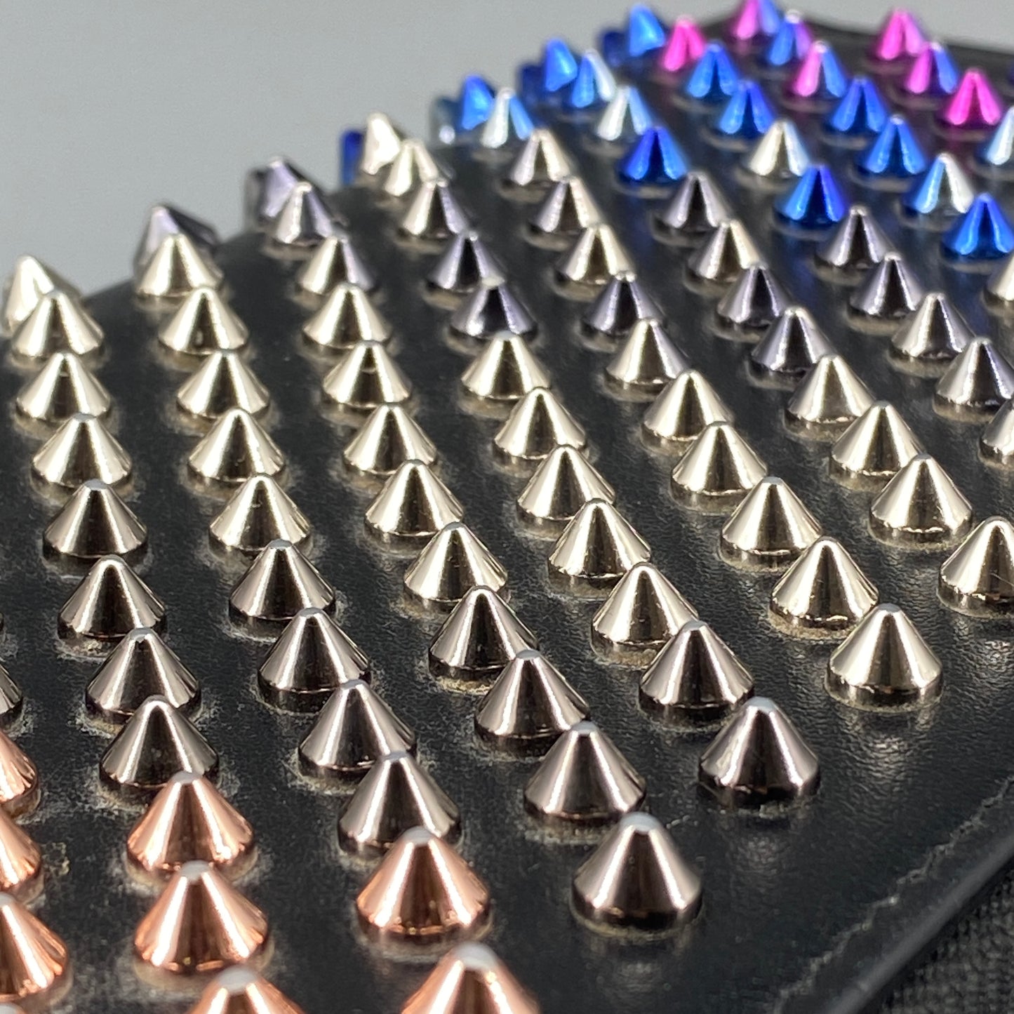 Christian Louboutin Black Leather Spiked Zip Around Long Wallet