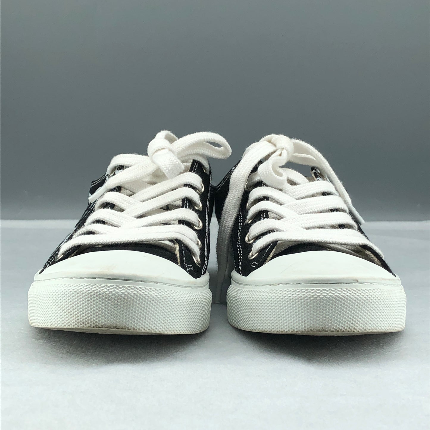 Vivienne Westwood Orb Logo Low Top Canvas Sneakers Size 38 Black