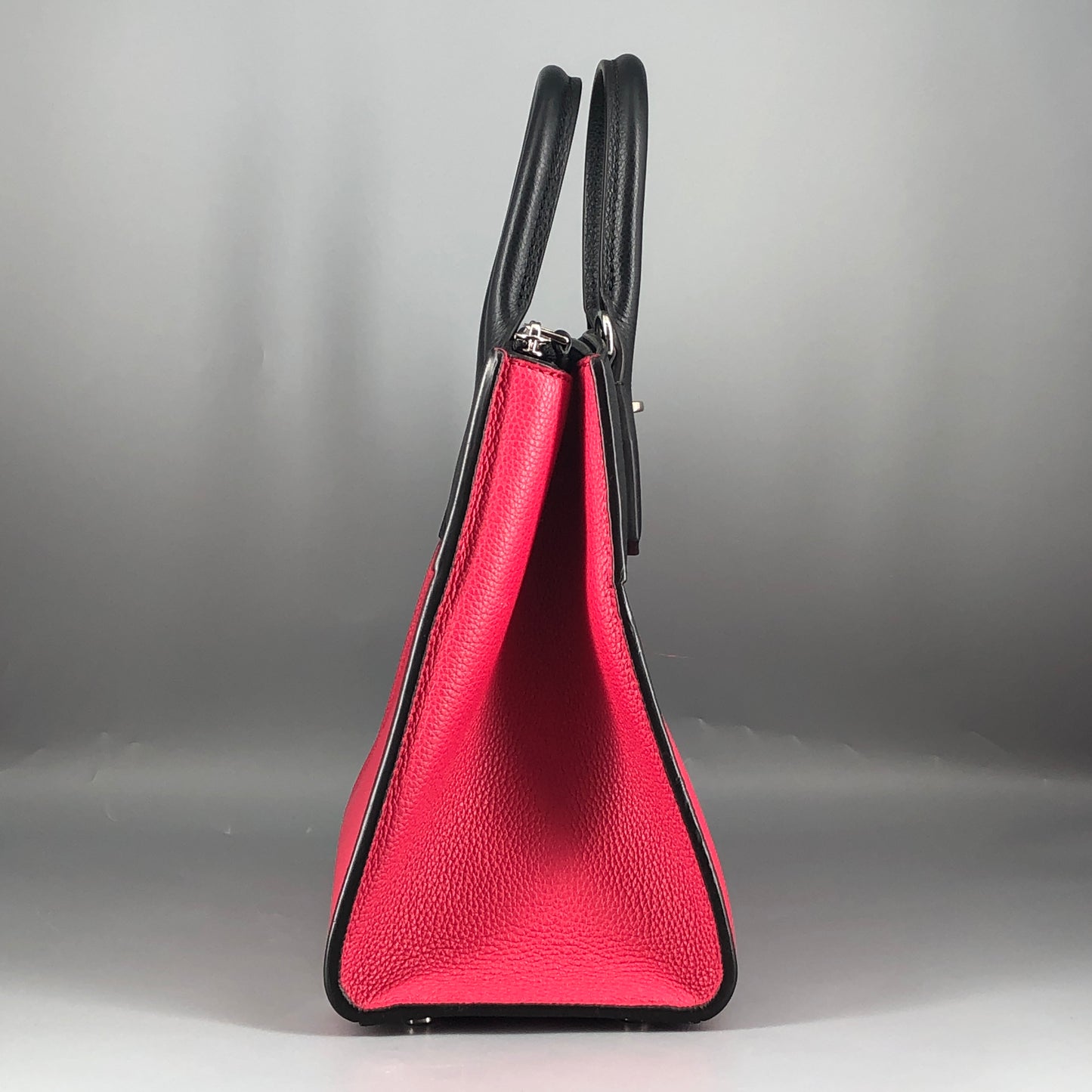 Louis Vuitton Taurillon City Steamer MM Two-Tone Taurillon Leather Handbag Hot Pink Black