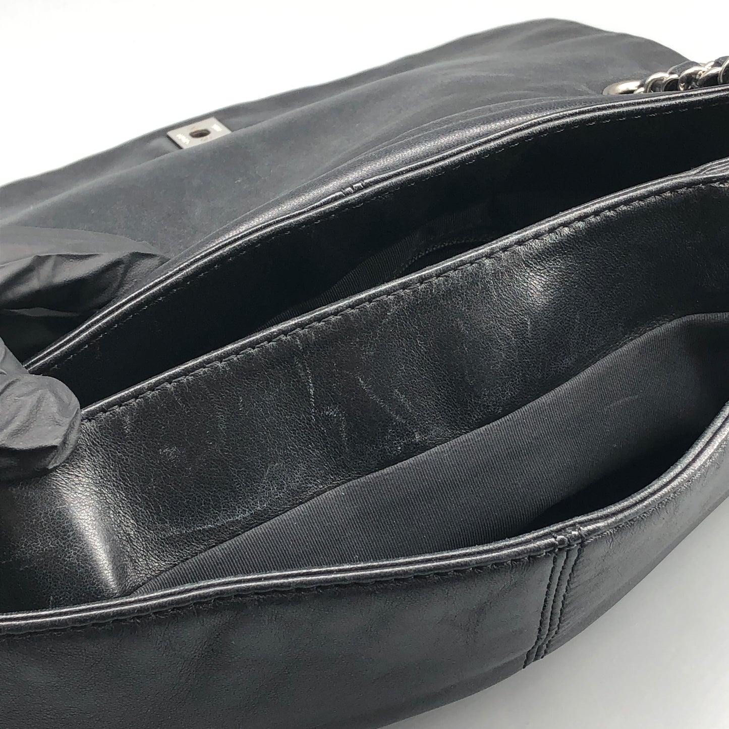 Chanel Lambskin Quilted Large Trianon Messenger Flap Black
