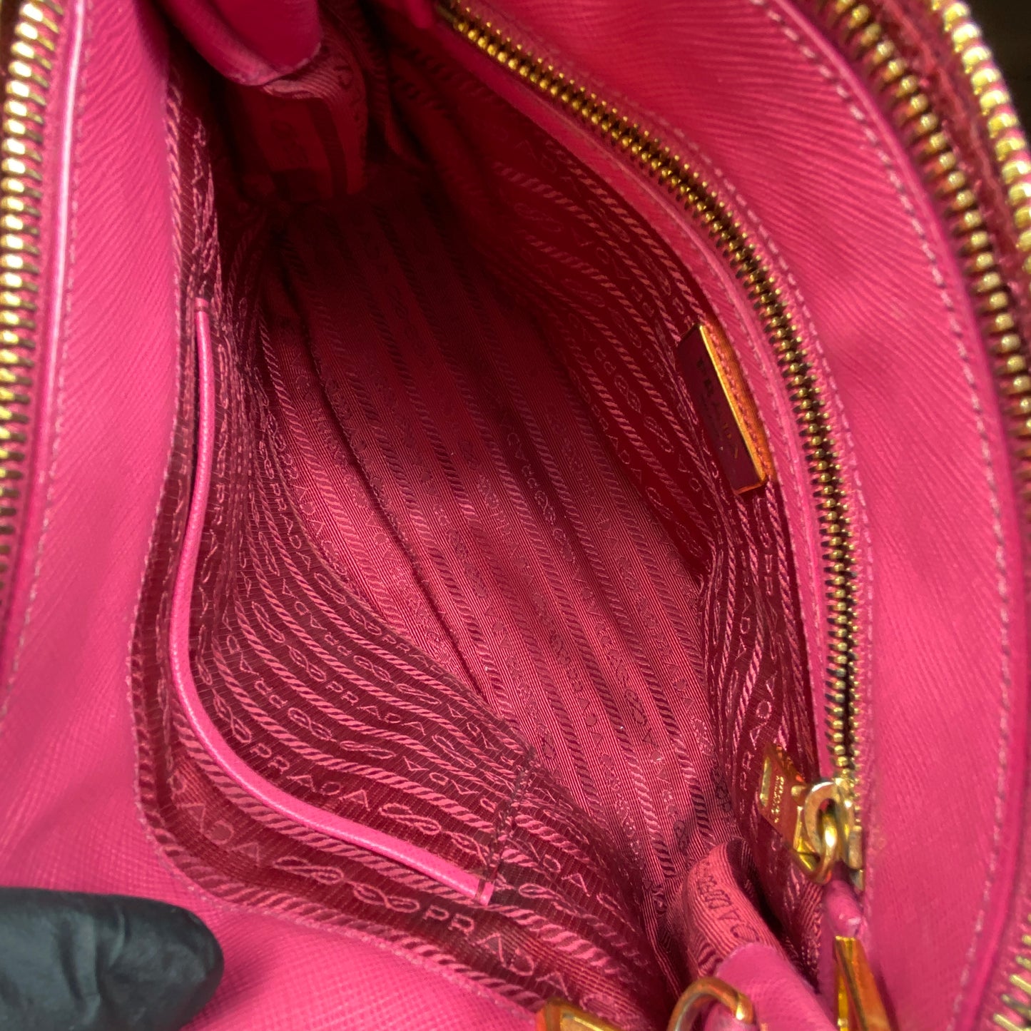 Prada Pink Saffiano Leather Galleria Handbag