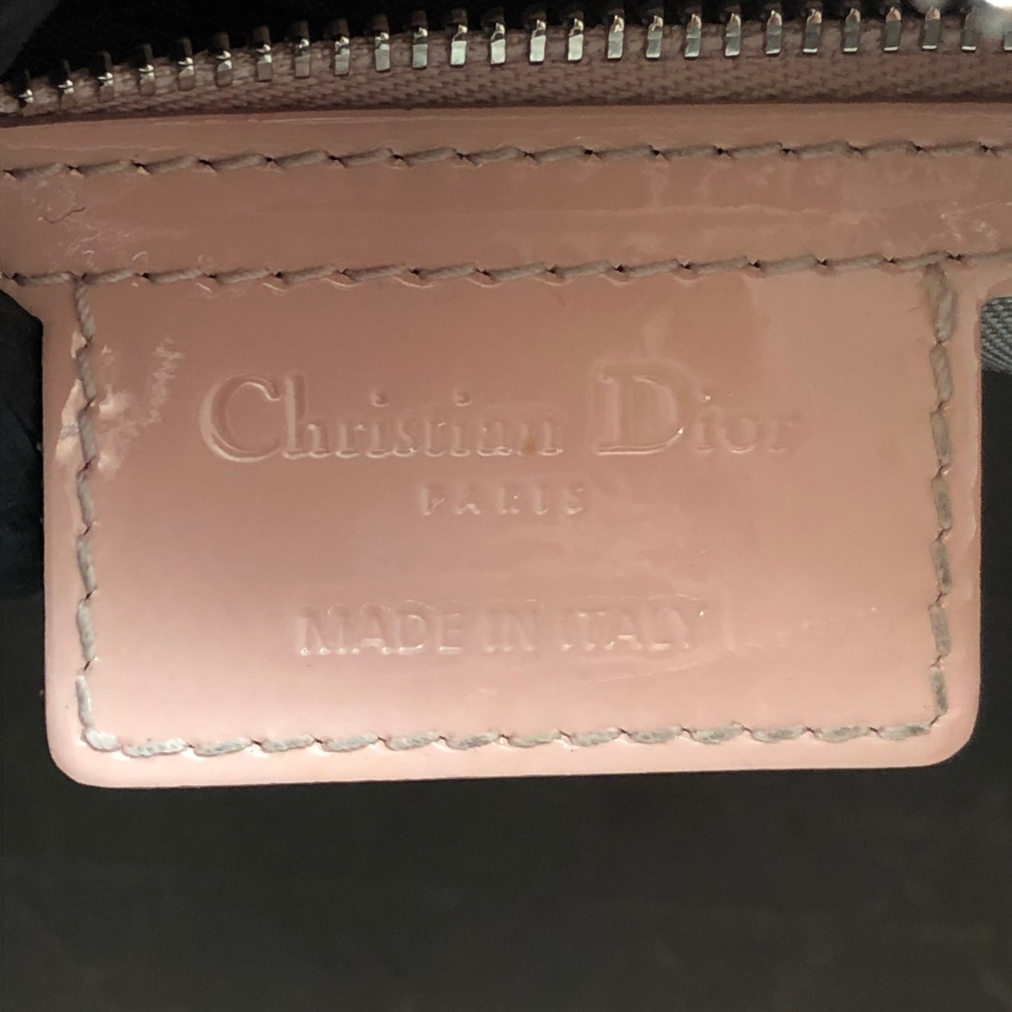 Christian Dior Lady Dior Nude Patent Cannage Leather Handbag