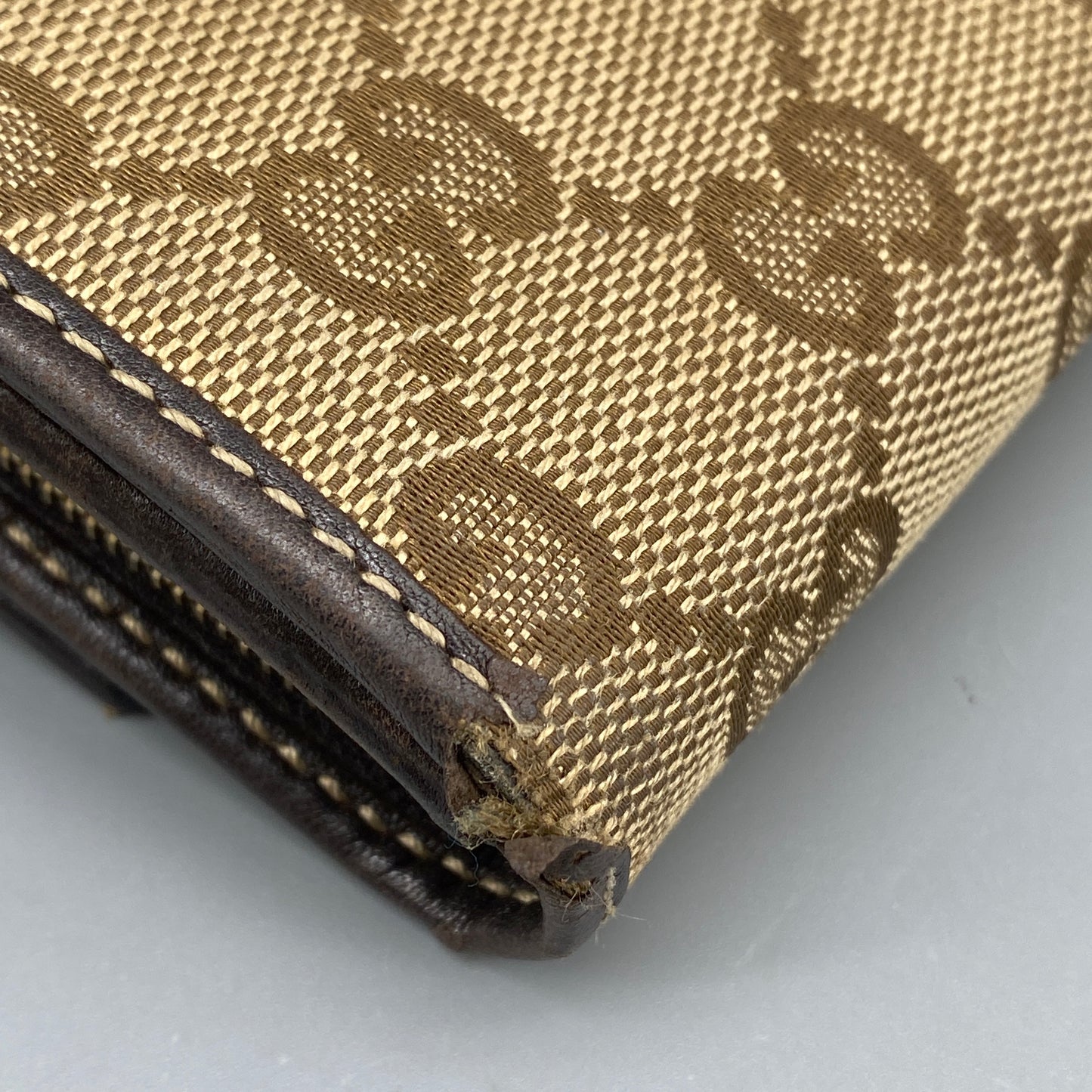 Gucci Beige GG Canvas Heart Double G Snap Long Wallet